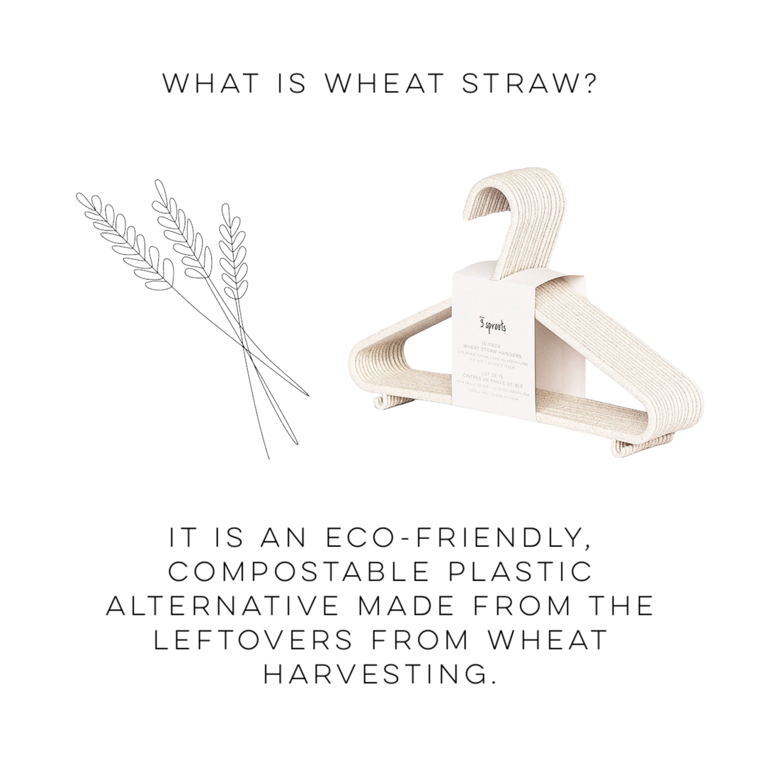 Baby Wheat Straw Hangers (2 Packs of 15)