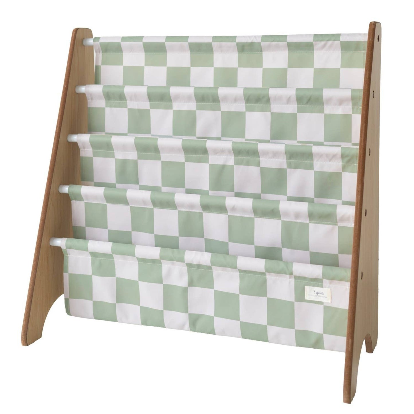 Recycled Fabric Kids Book Rack - Checkerboard Colours
