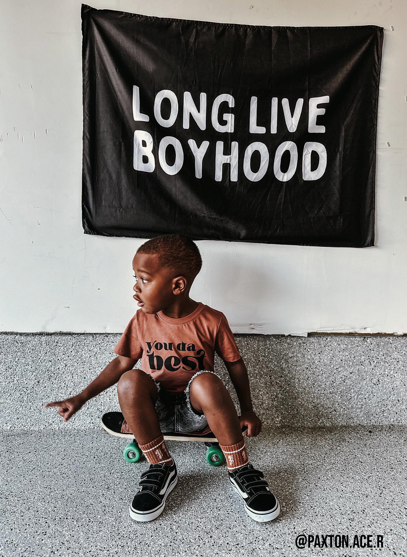 Long Live Boyhood Banner | Boys Room Fabric Wall Sign
