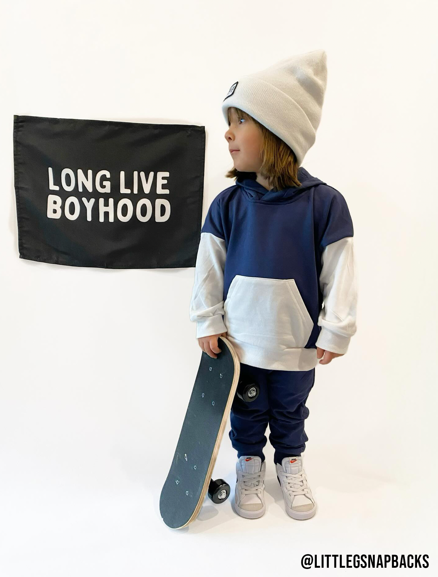 Long Live Boyhood Banner | Boys Room Fabric Wall Sign