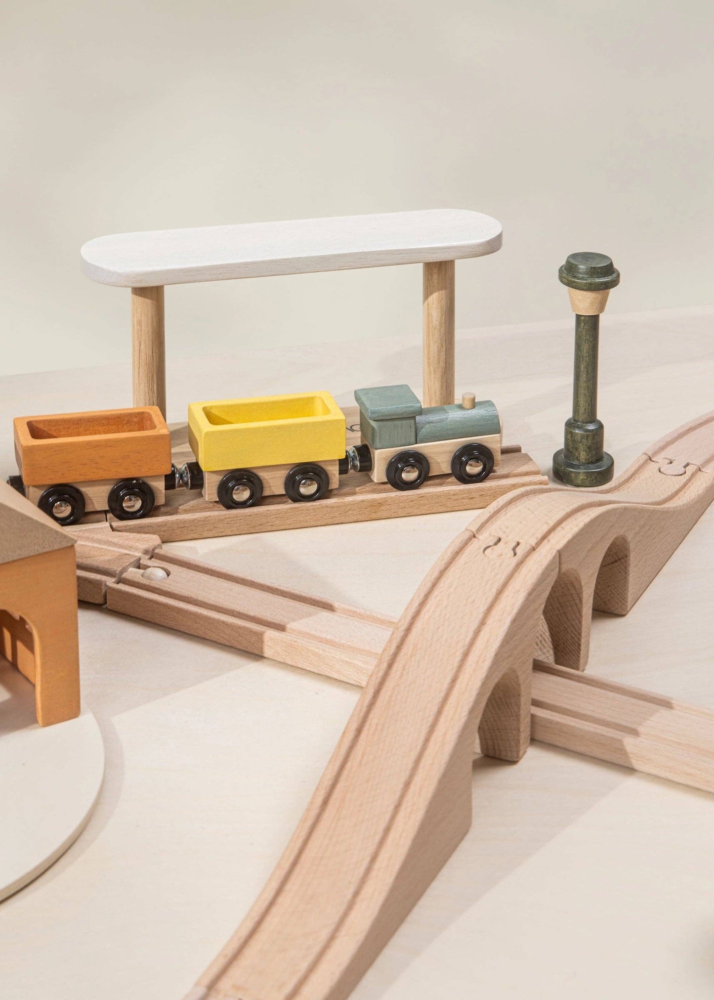 Wooden Train & Table Playset