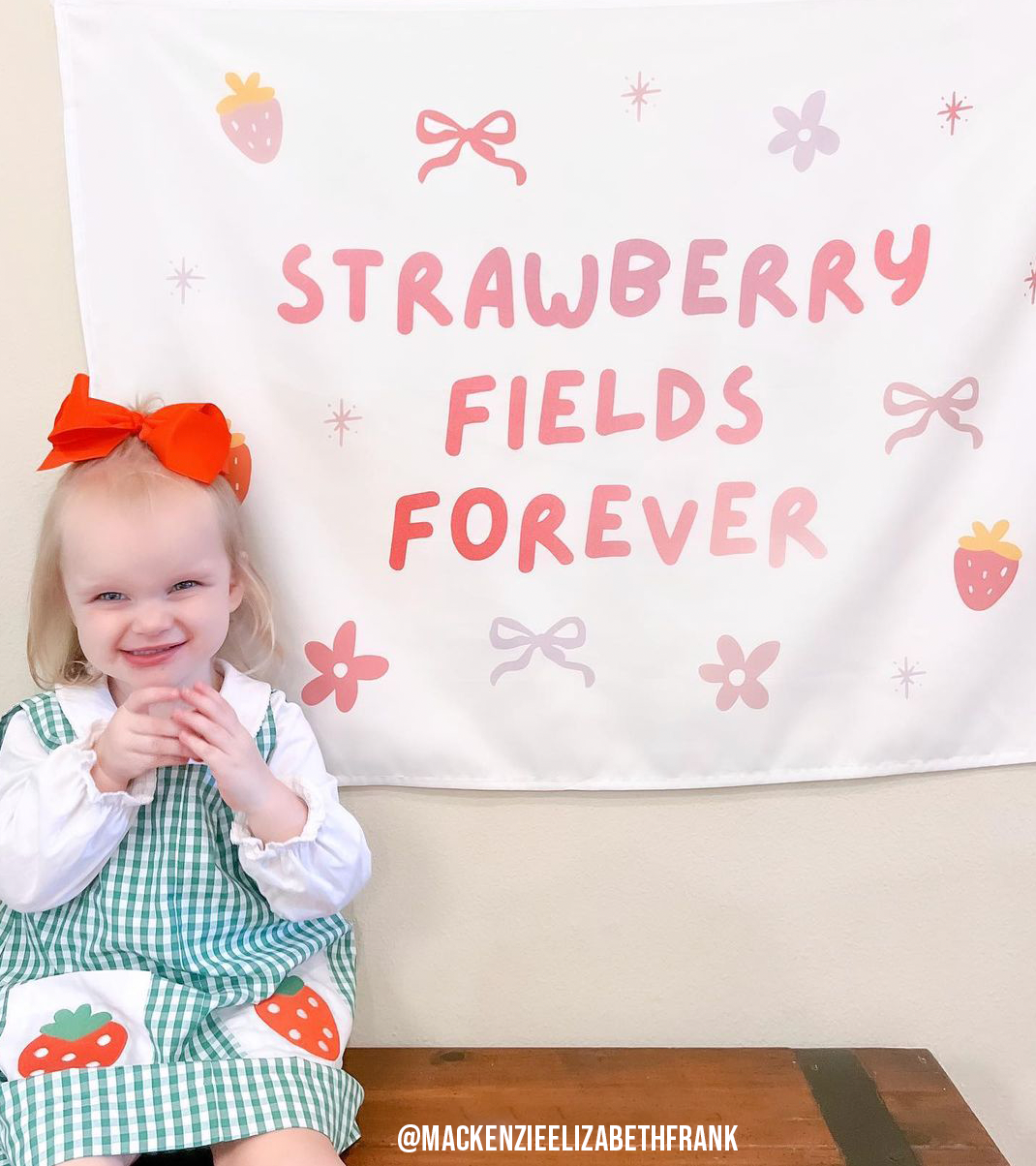 Strawberry Fields Forever Banner - Girls Room Wall Decor