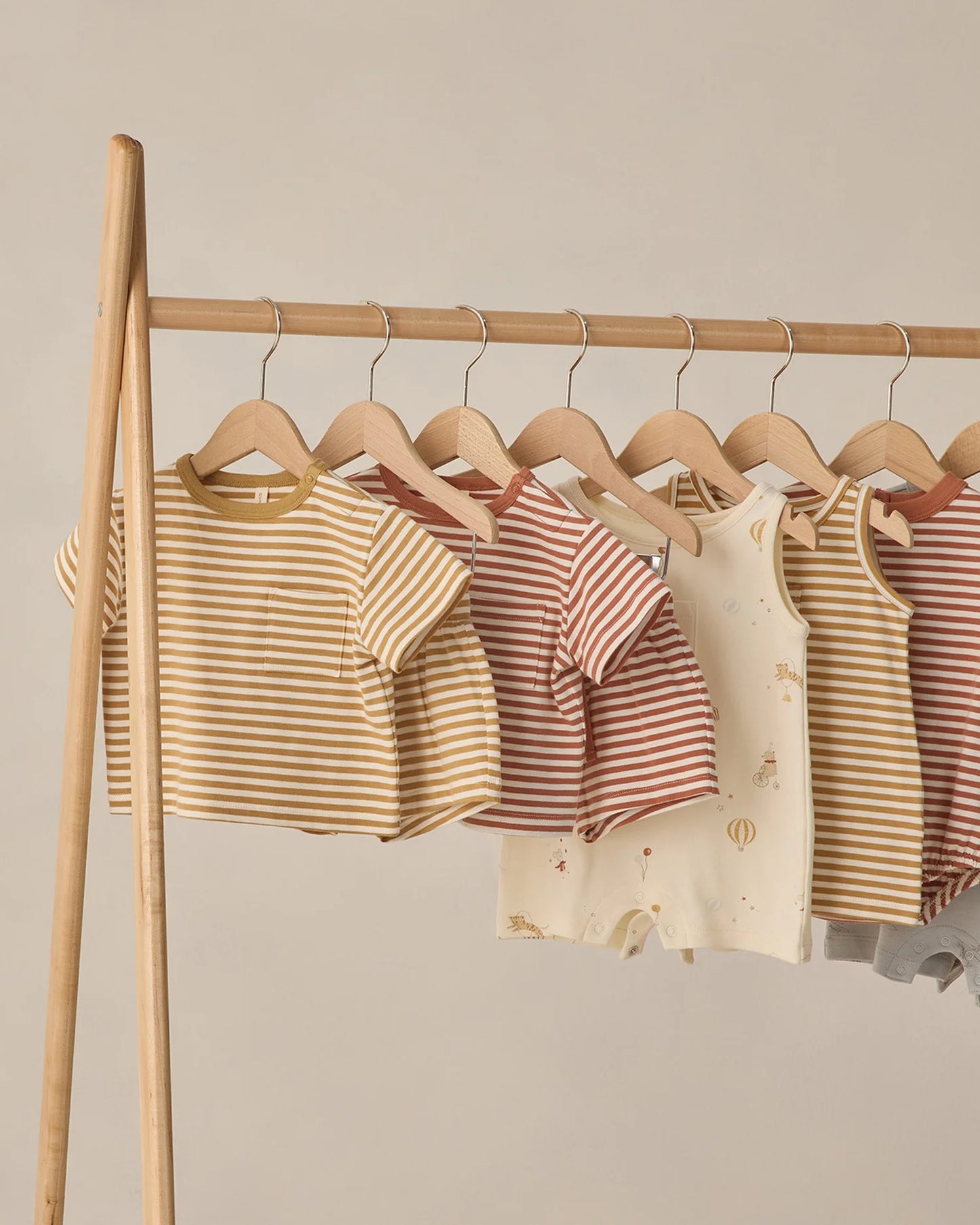 Boxy Pocket Tee + Short Set Poppy Stripe