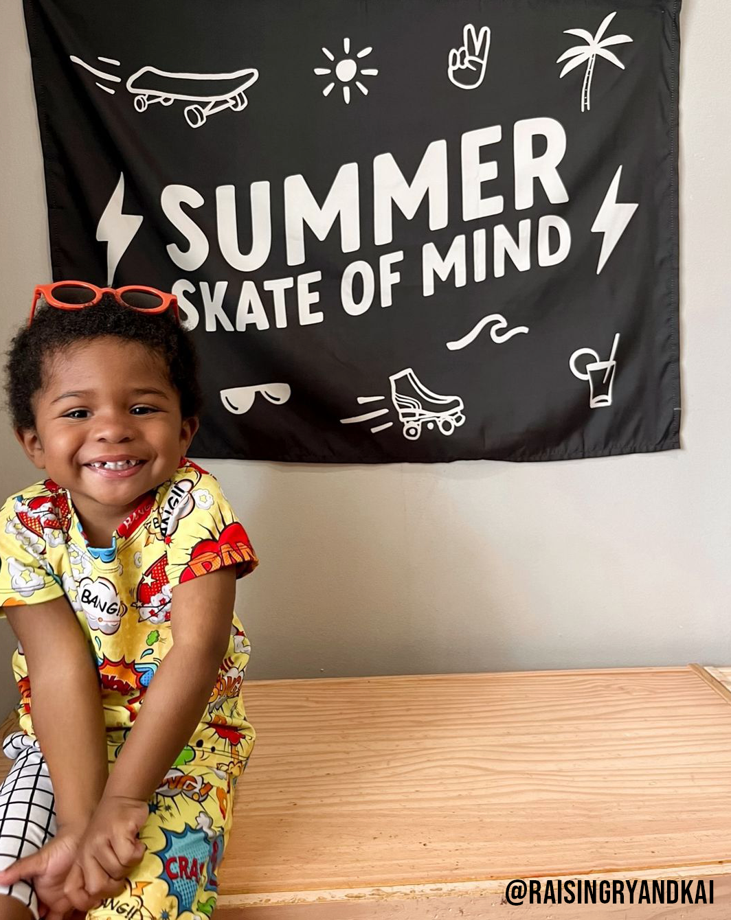 Summer Skate of Mind Banner - Boys Wall Decor Sign