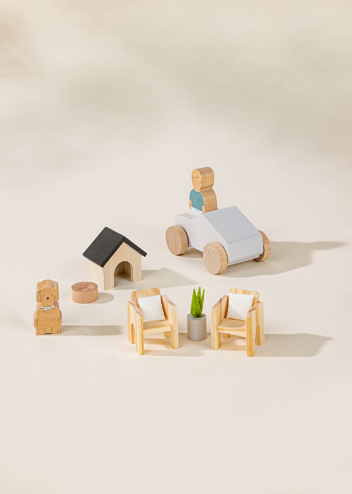 Wooden Doll House Outdoor Furniture & Accessories (8 pcs)