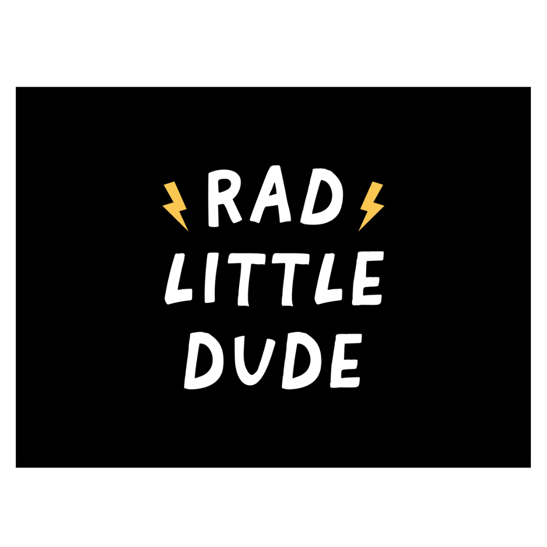 Rad Little Dude Banner - Boys Room Playroom Decor