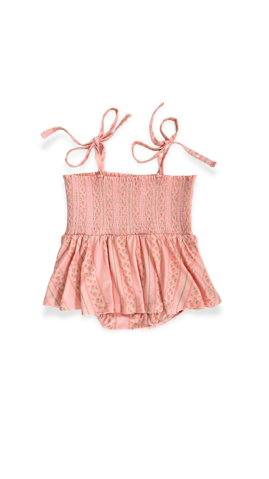 Victoria Smocked Bubble Romper