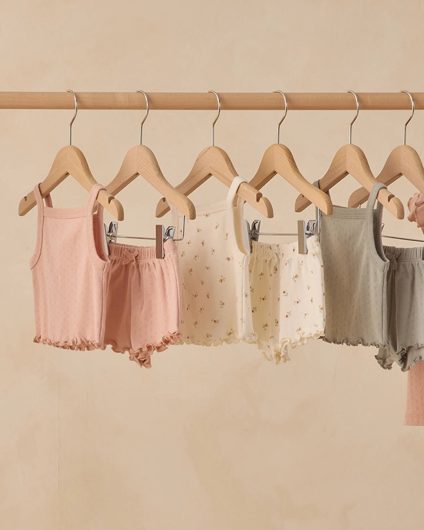 Pointelle Tank + Shortie Set Petit Fleur