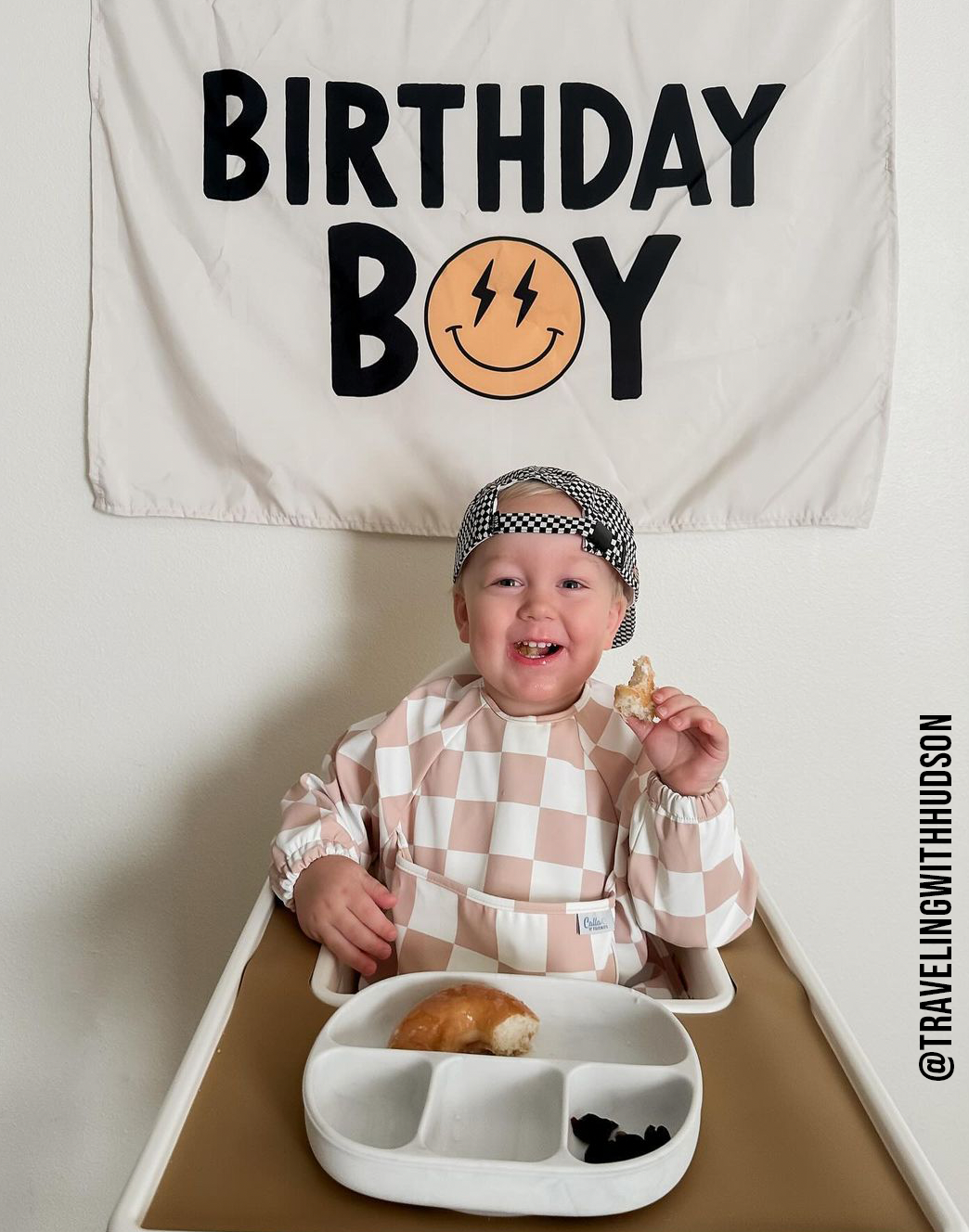 Birthday Boy Banner (Smiley) | Kids Birthday Wall Decor