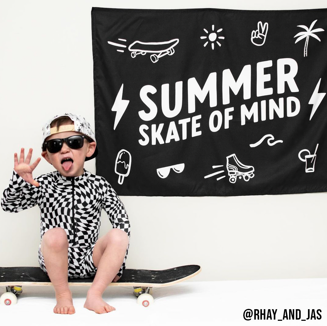 Summer Skate of Mind Banner - Boys Wall Decor Sign
