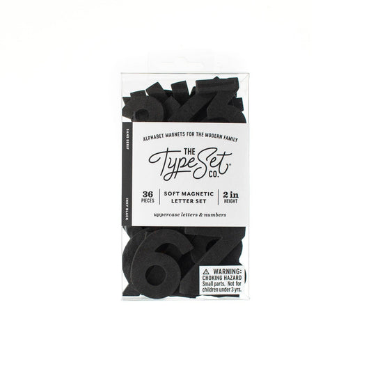 2" 36pc Black Magnetic Letters