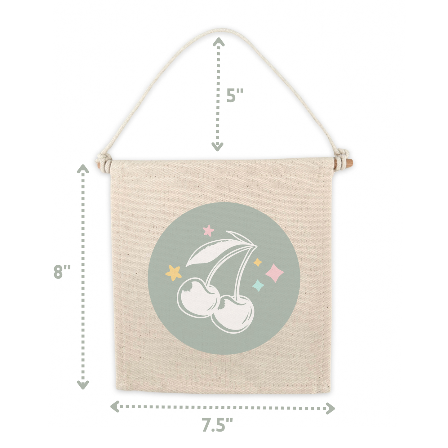 Alphabet (Brown) Canvas Hang Sign - Kids Canvas Banner Decor