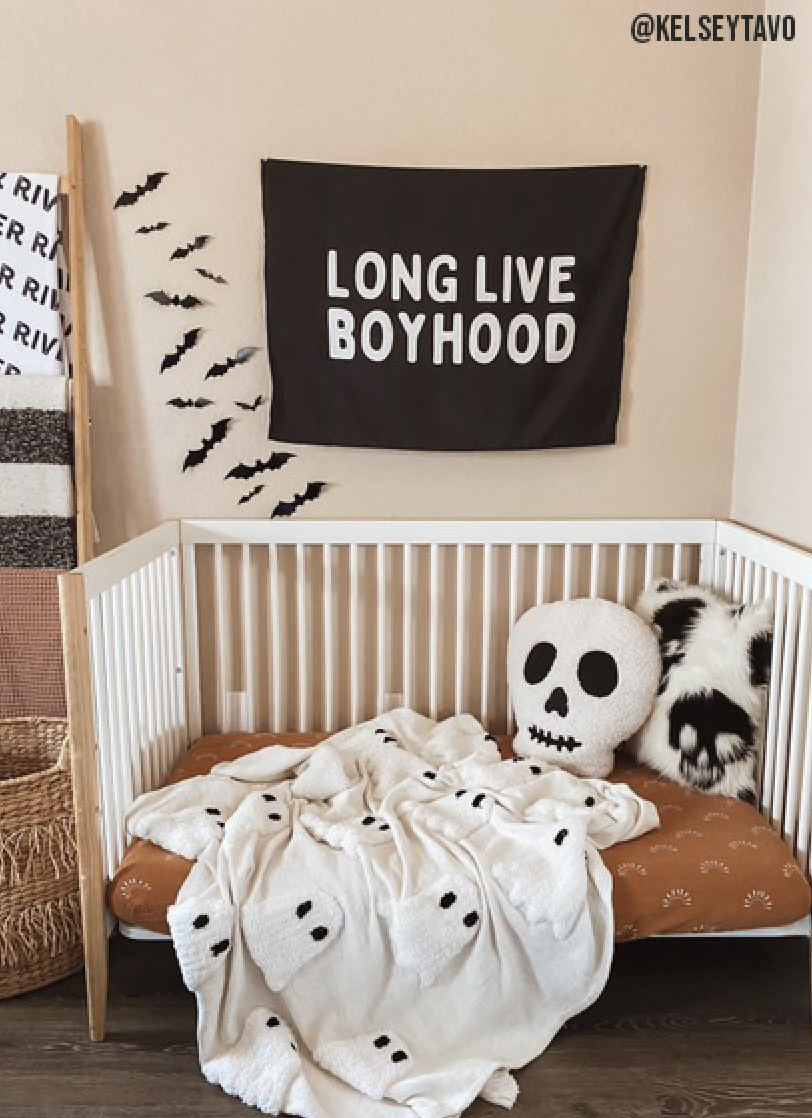 Long Live Boyhood Banner | Boys Room Fabric Wall Sign