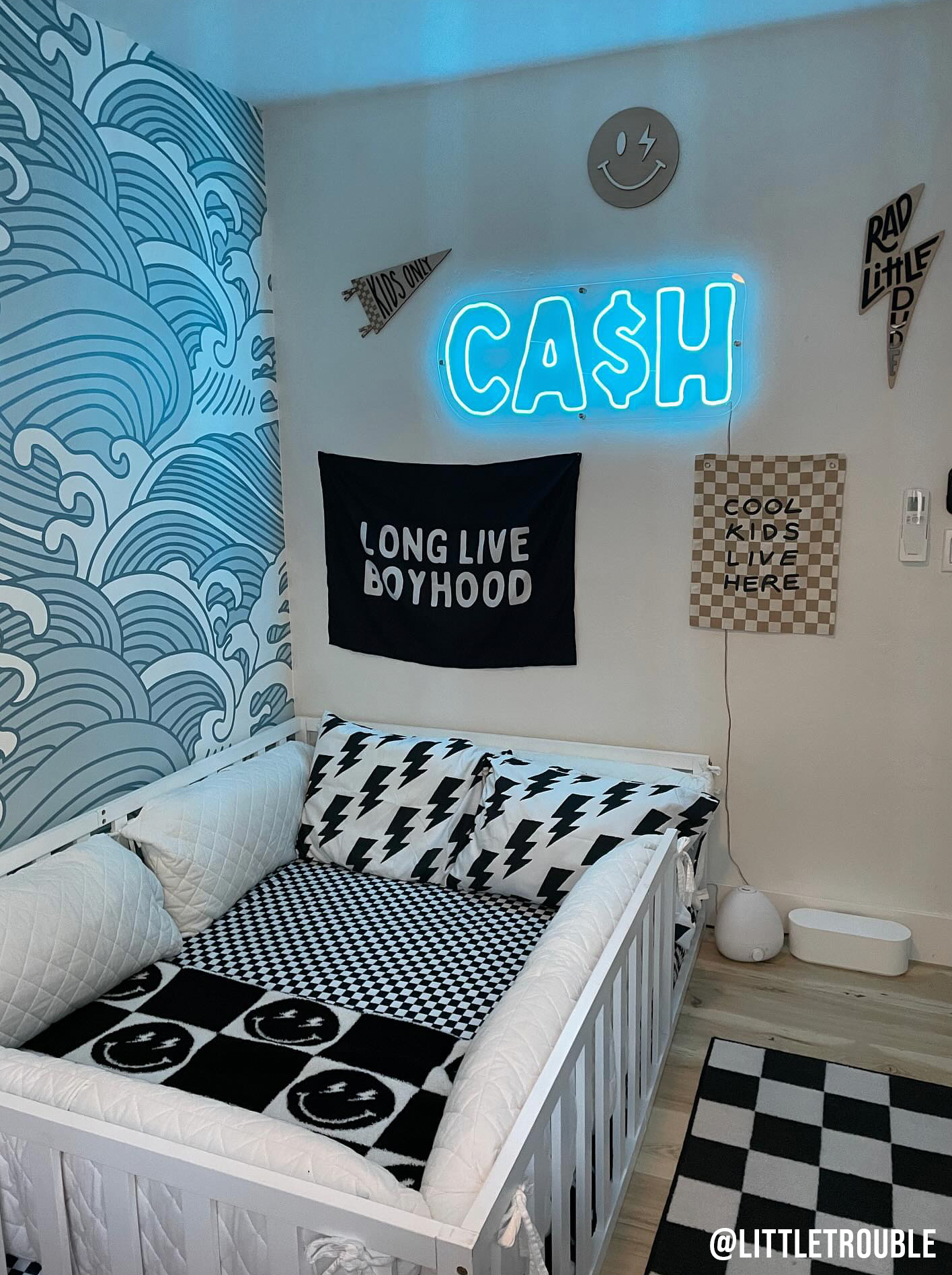 Long Live Boyhood Banner | Boys Room Fabric Wall Sign