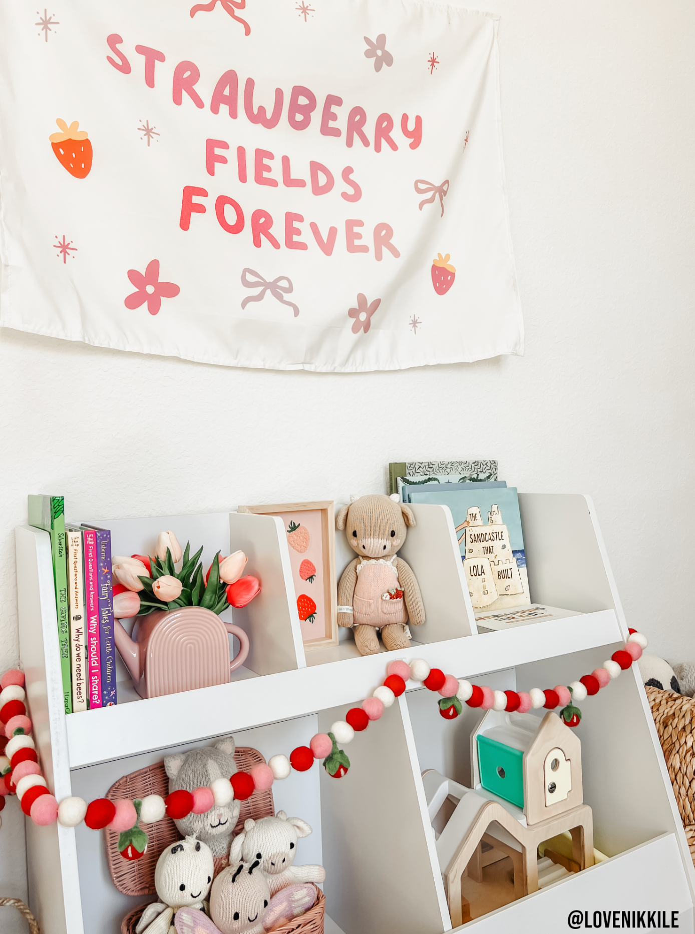 Strawberry Fields Forever Banner - Girls Room Wall Decor