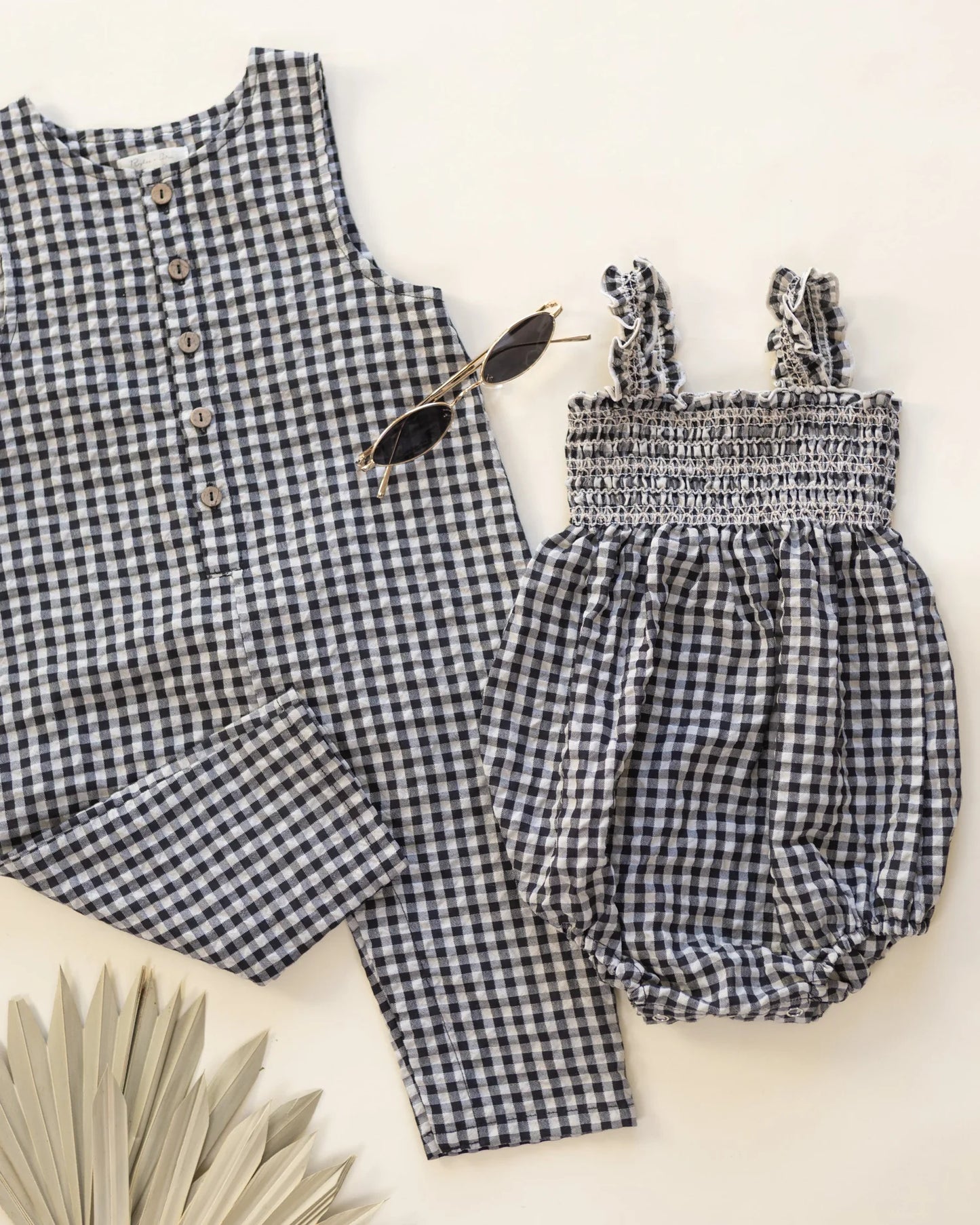 Julia Romper Black Check