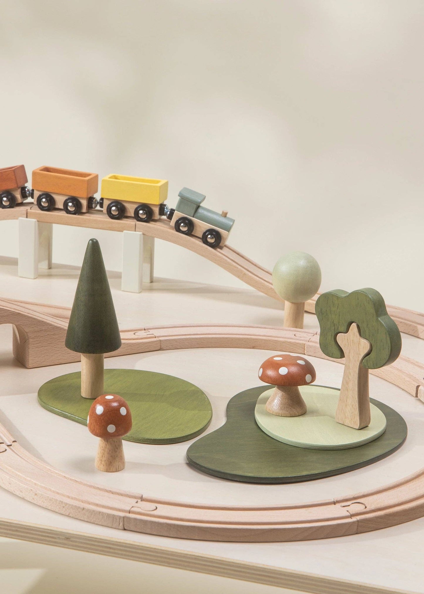 Wooden Train & Table Playset