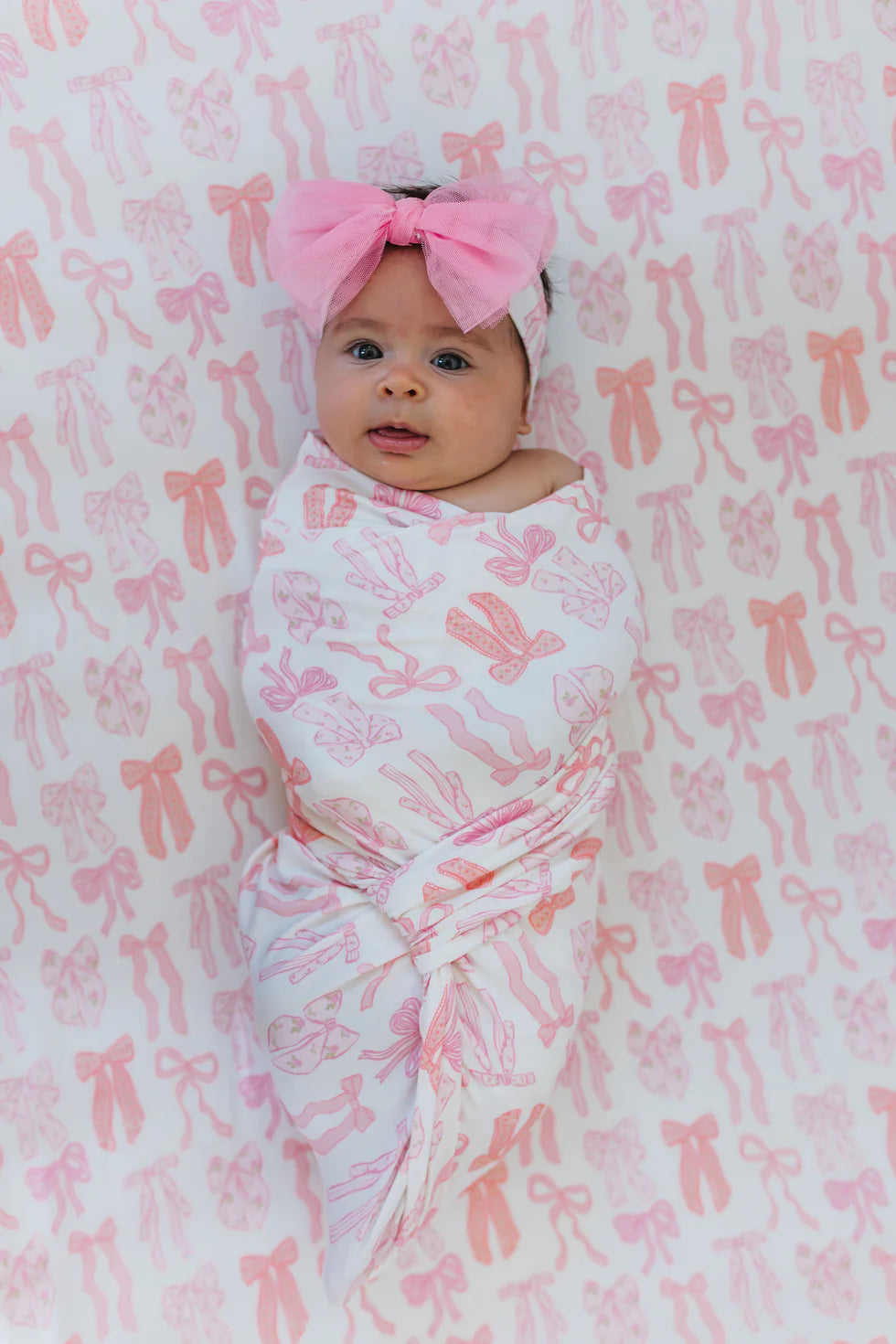 Spring Floral Bows Swaddle