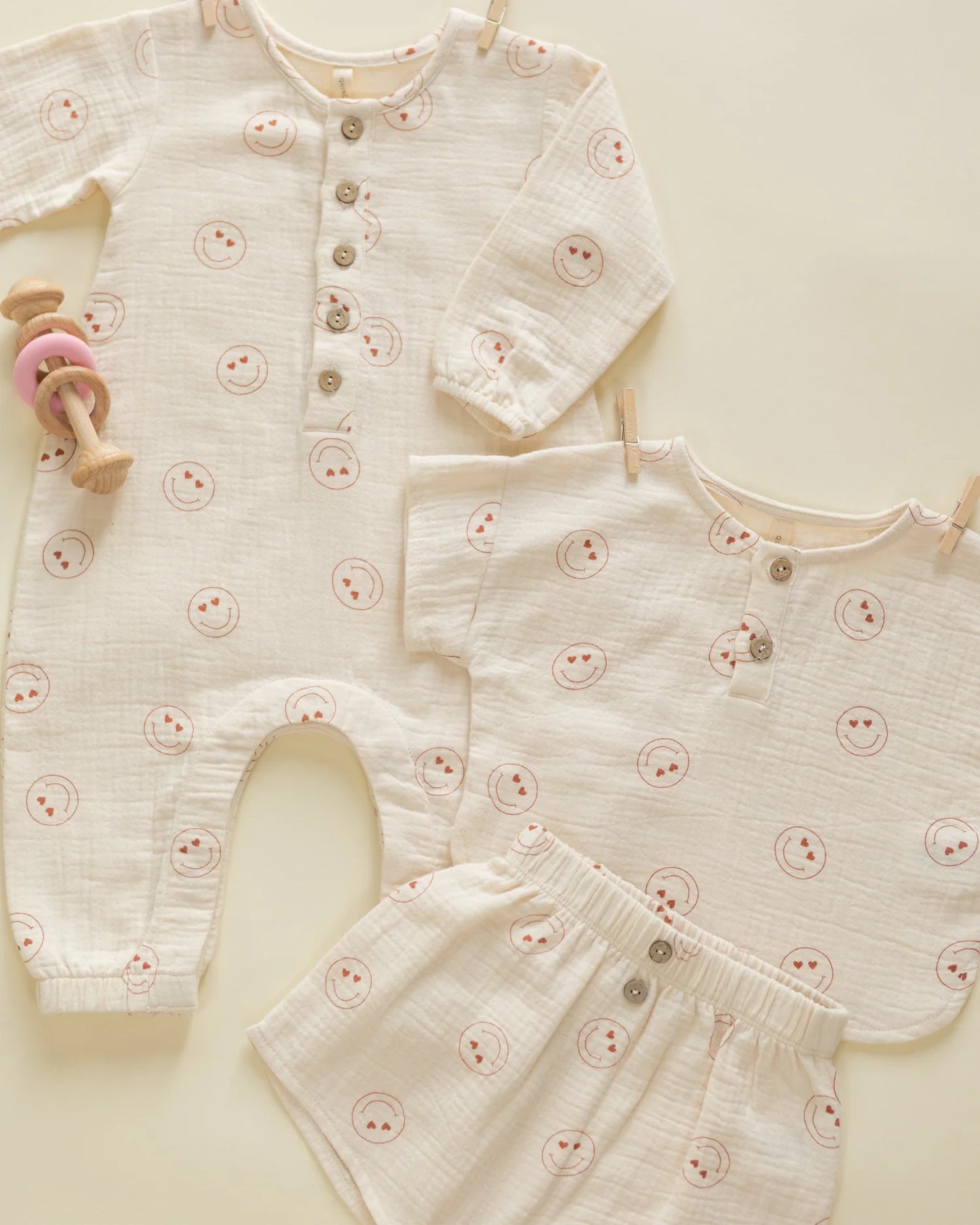 Woven Boxy Top + Short Set Heart Eyes