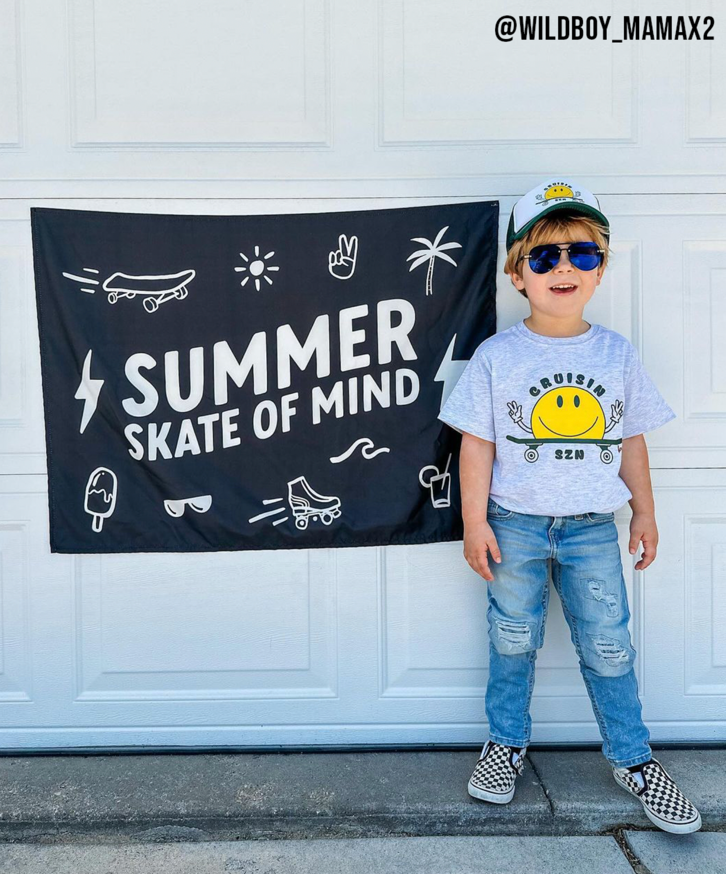 Summer Skate of Mind Banner - Boys Wall Decor Sign