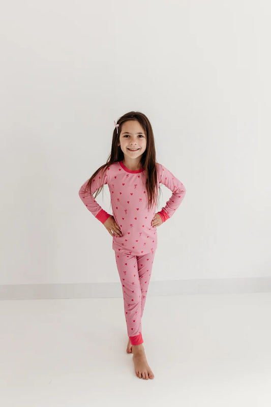 Pink Heart Two Piece Set