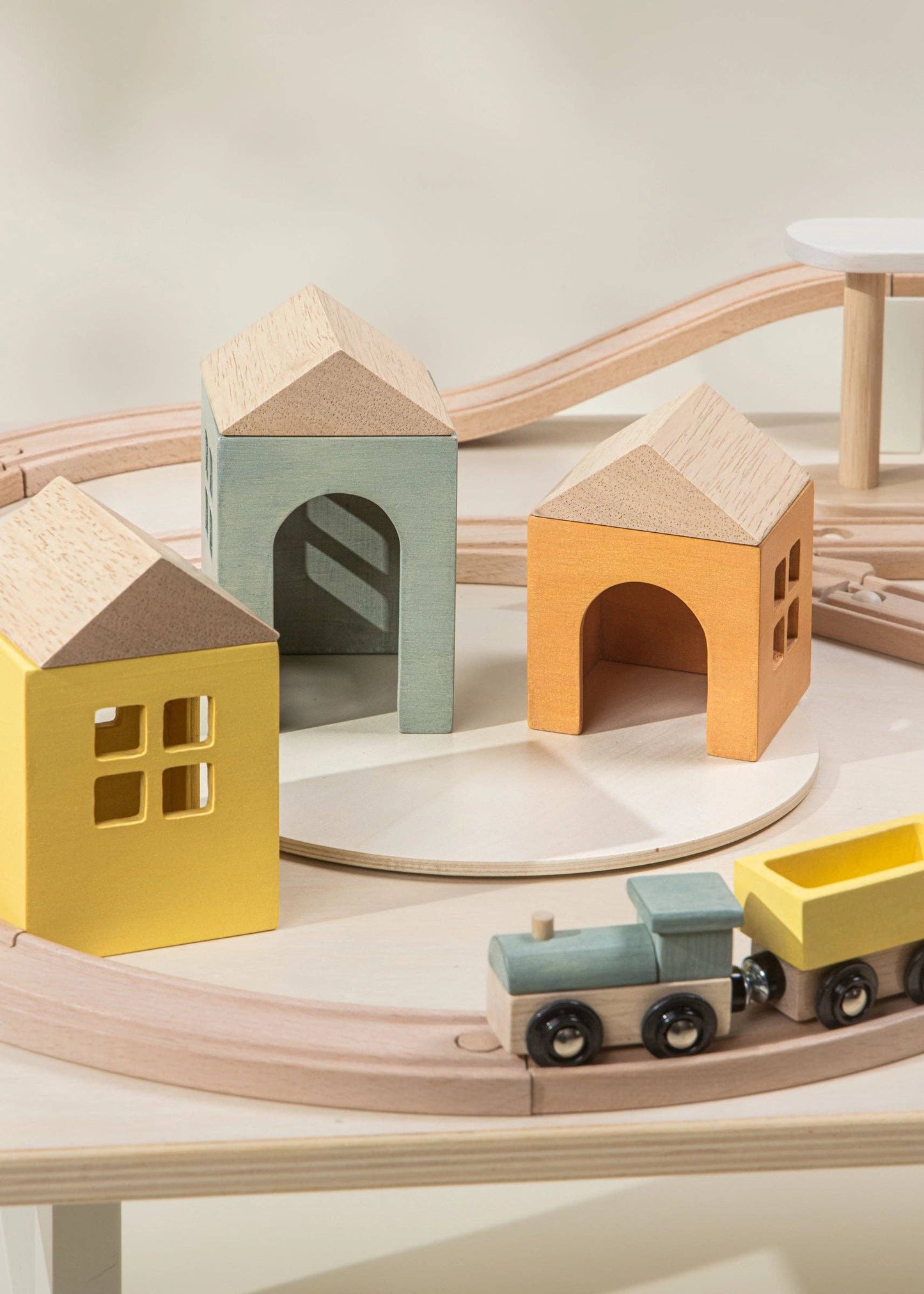 Wooden Train & Table Playset