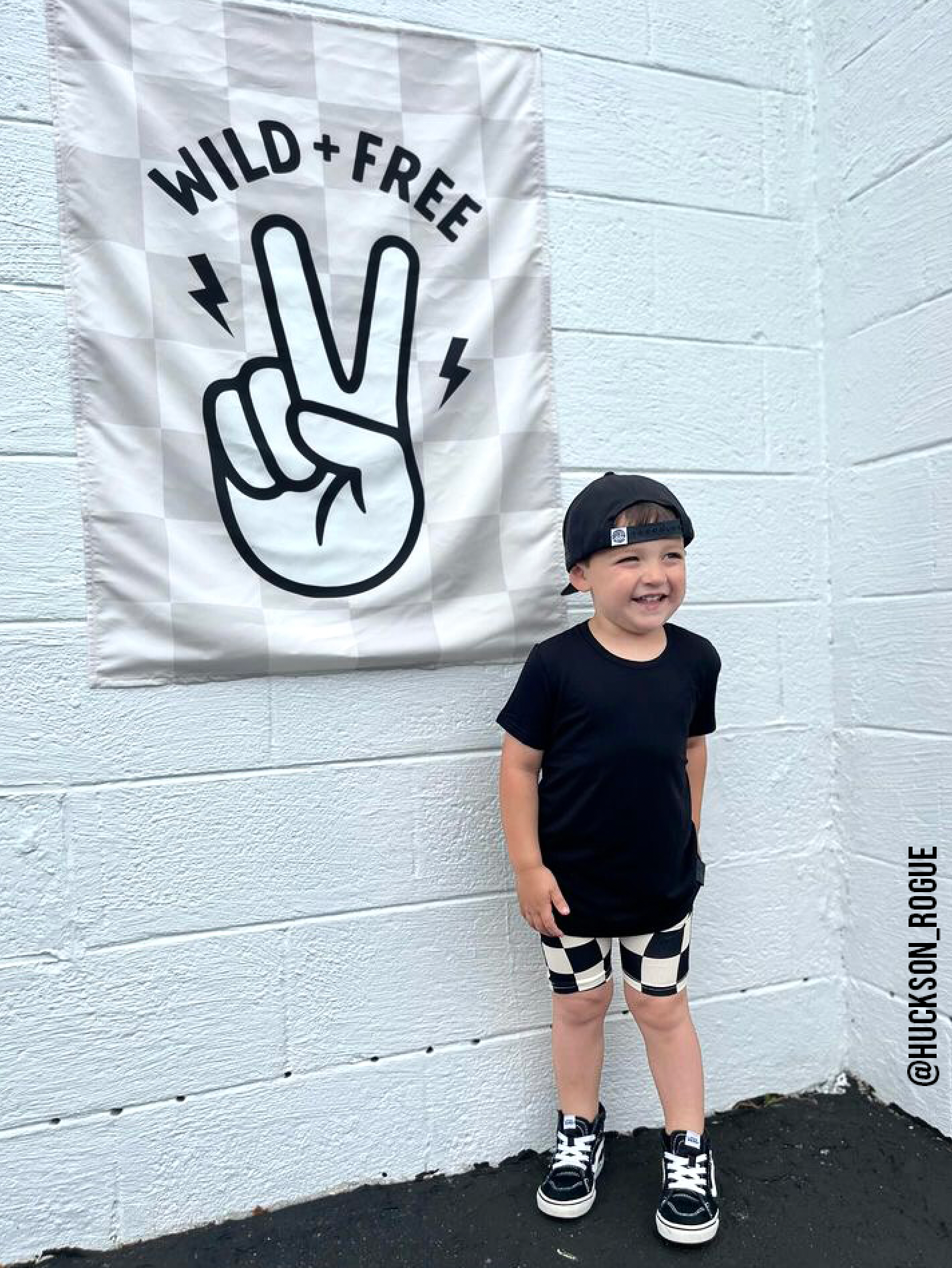 Wild + Free Banner - Kids Checkered Wall Hanging