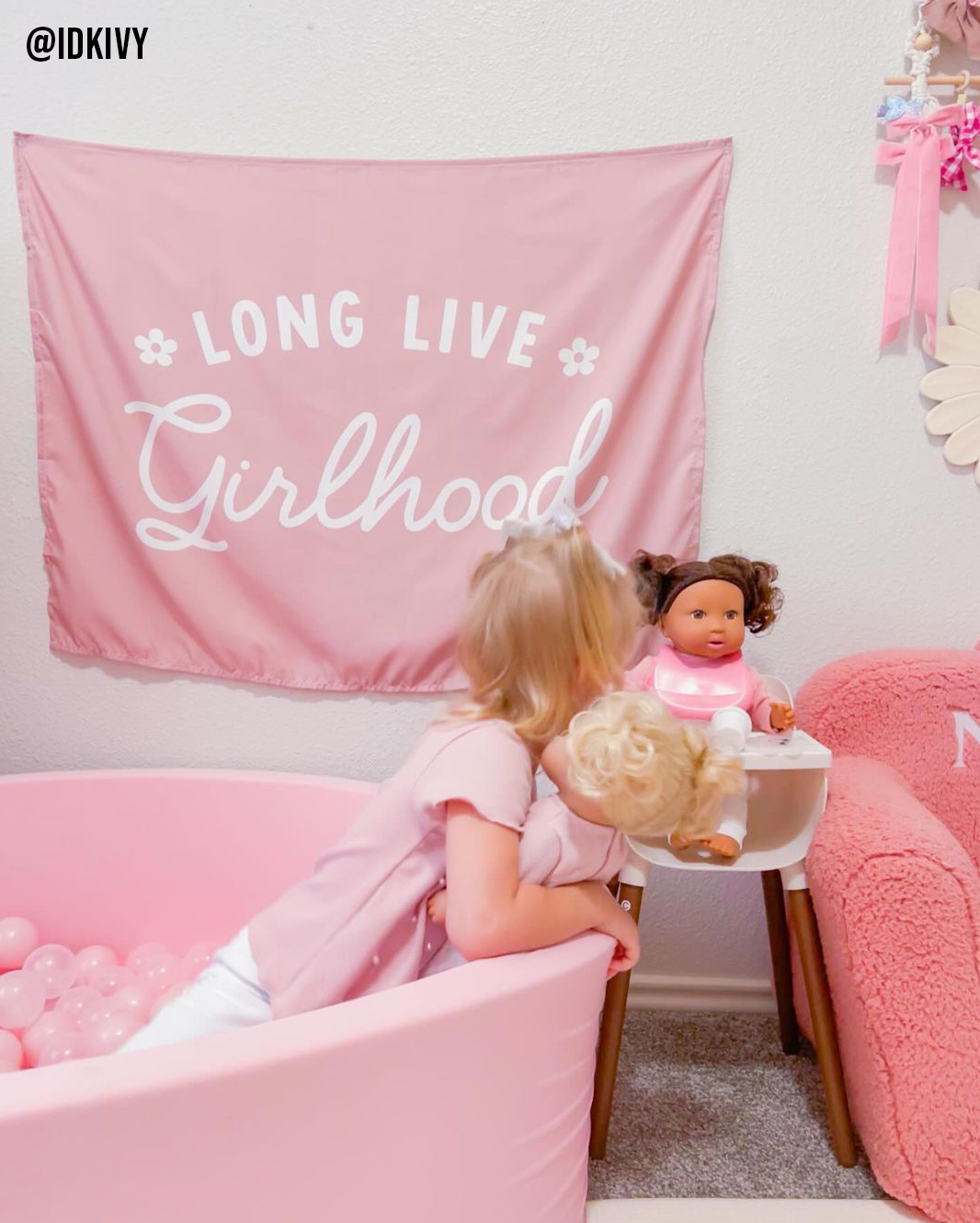 Long Live Girlhood Banner - Girl Room Wall Decor