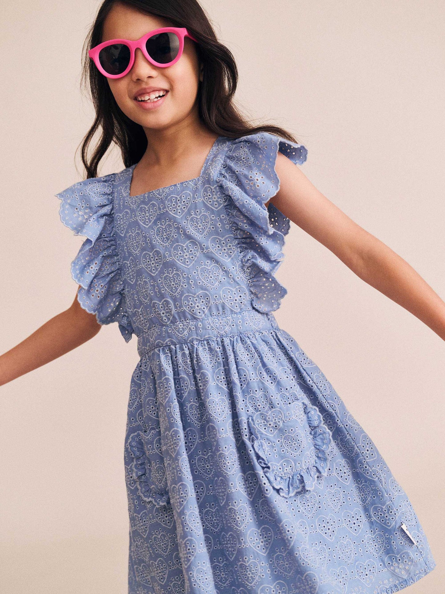 Frilly Broderie Pinafore Dress