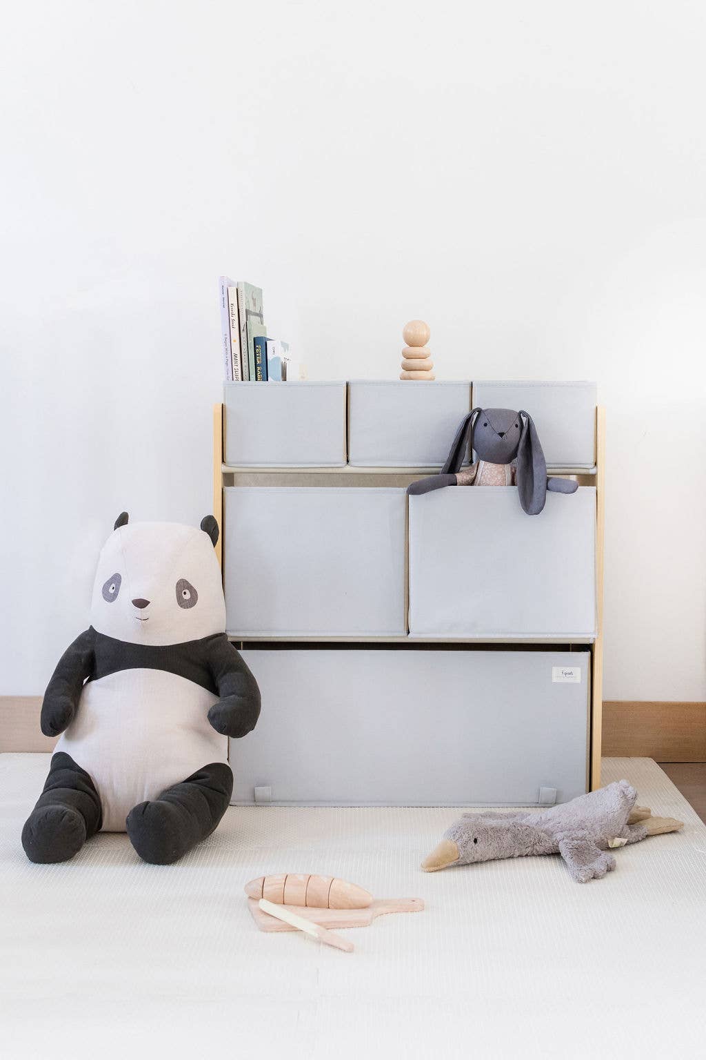 Recycled Fabric Multi-Bin Toy Organizer