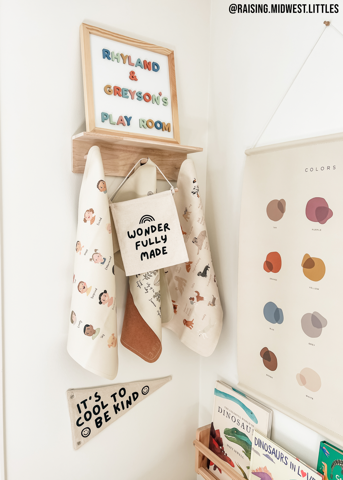 It's Cool To Be Kind Canvas Pennant Flag - Kids Decor