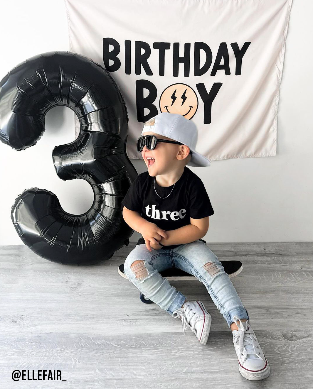 Birthday Boy Banner (Smiley) | Kids Birthday Wall Decor