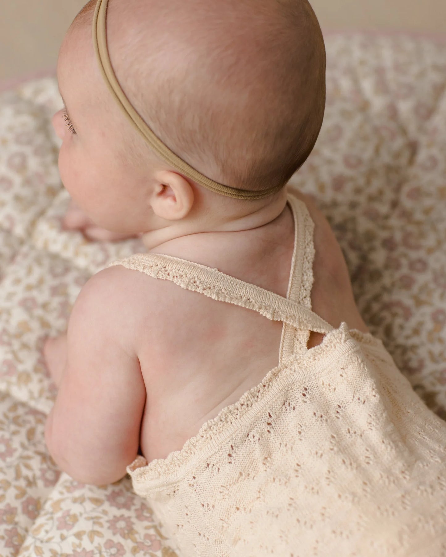 Annie Knit Romper Ecru