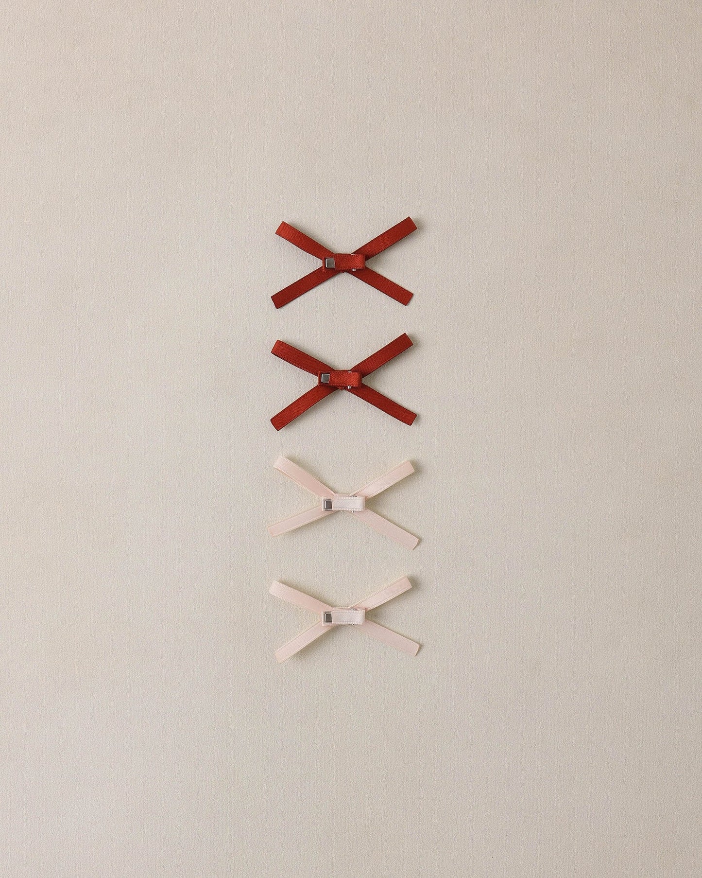 Mini Satin Ribbon Bows | Blush, Red