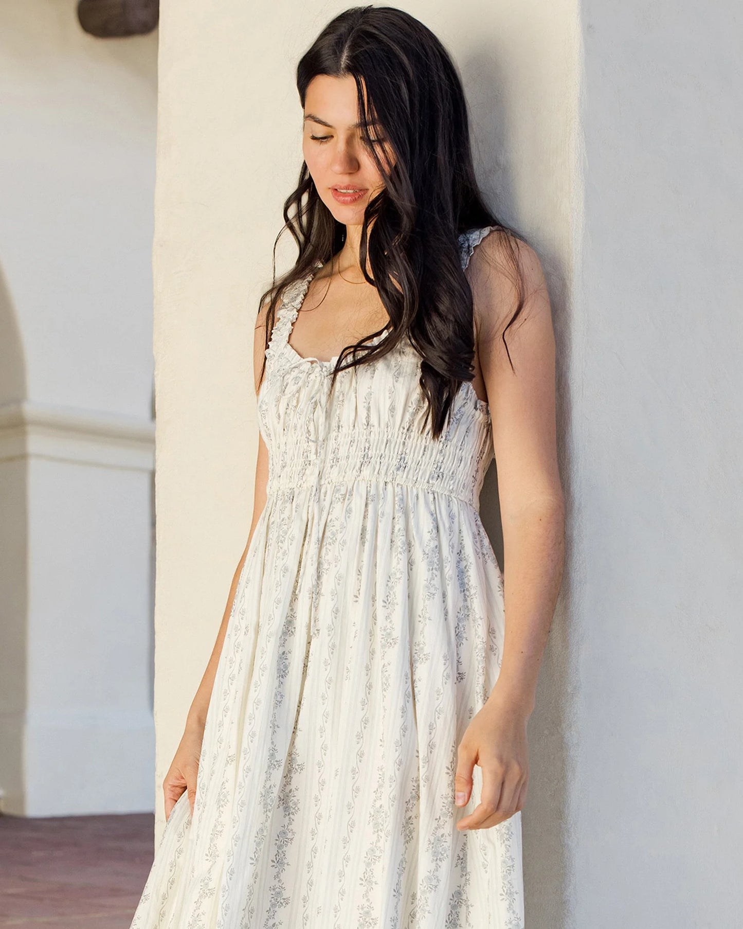 Women's Jane Dress French Floral Stripe