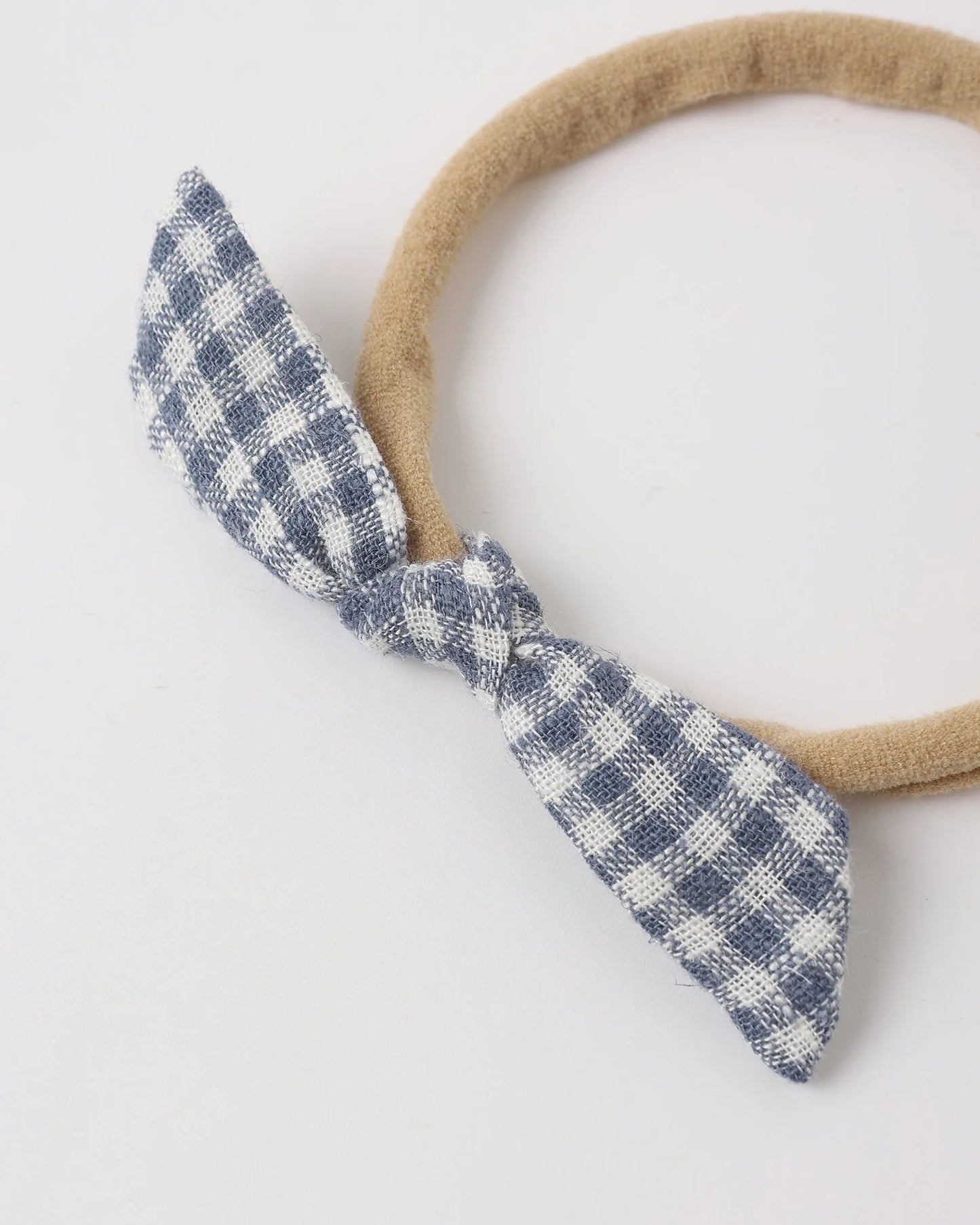 Little Knot Headband || Marine Gingham