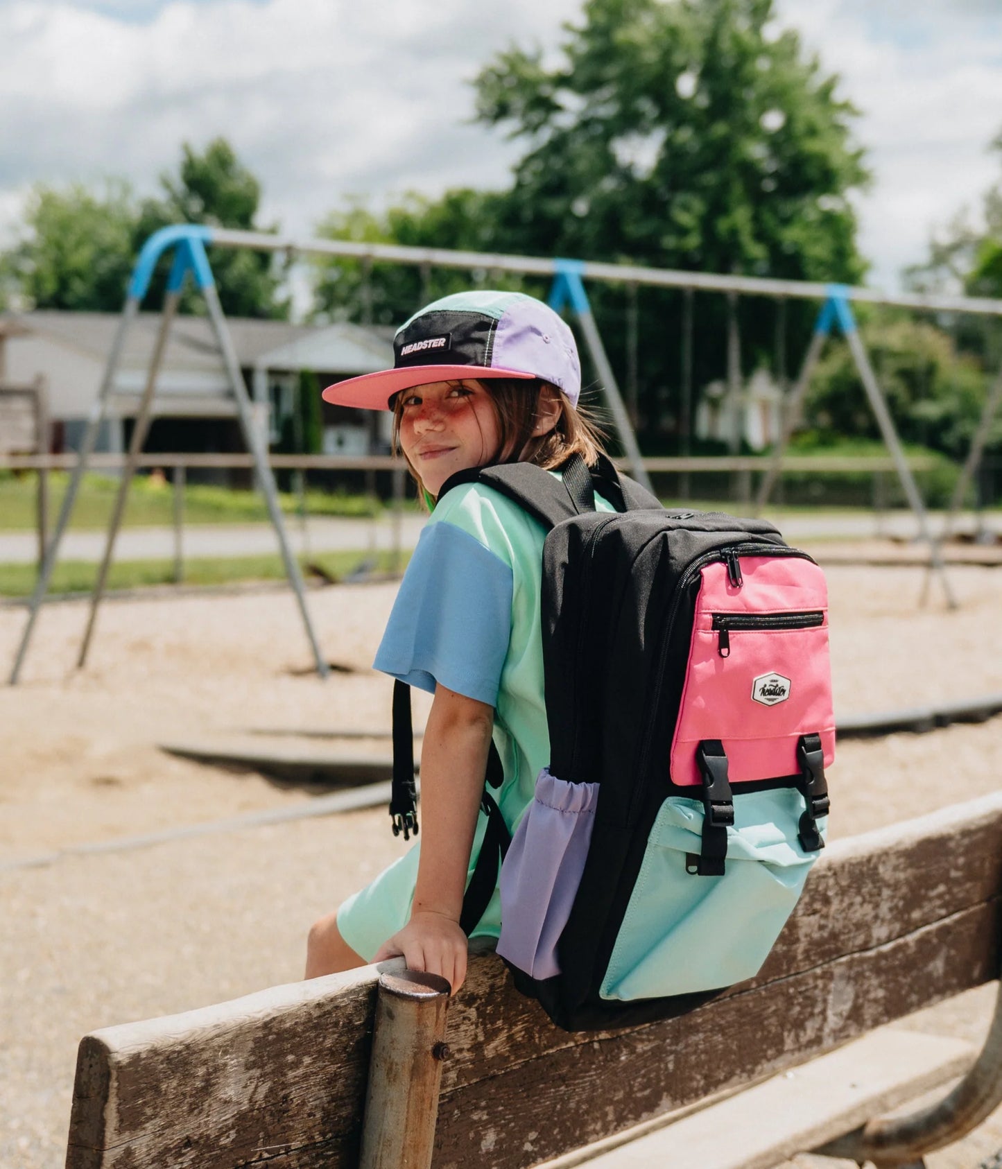 Colorblock Candy Crushed 26L Backpack + Lunch Bag - BUNDLE