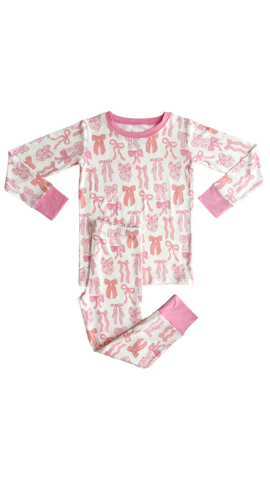 Spring Floral Bow Two Piece Set