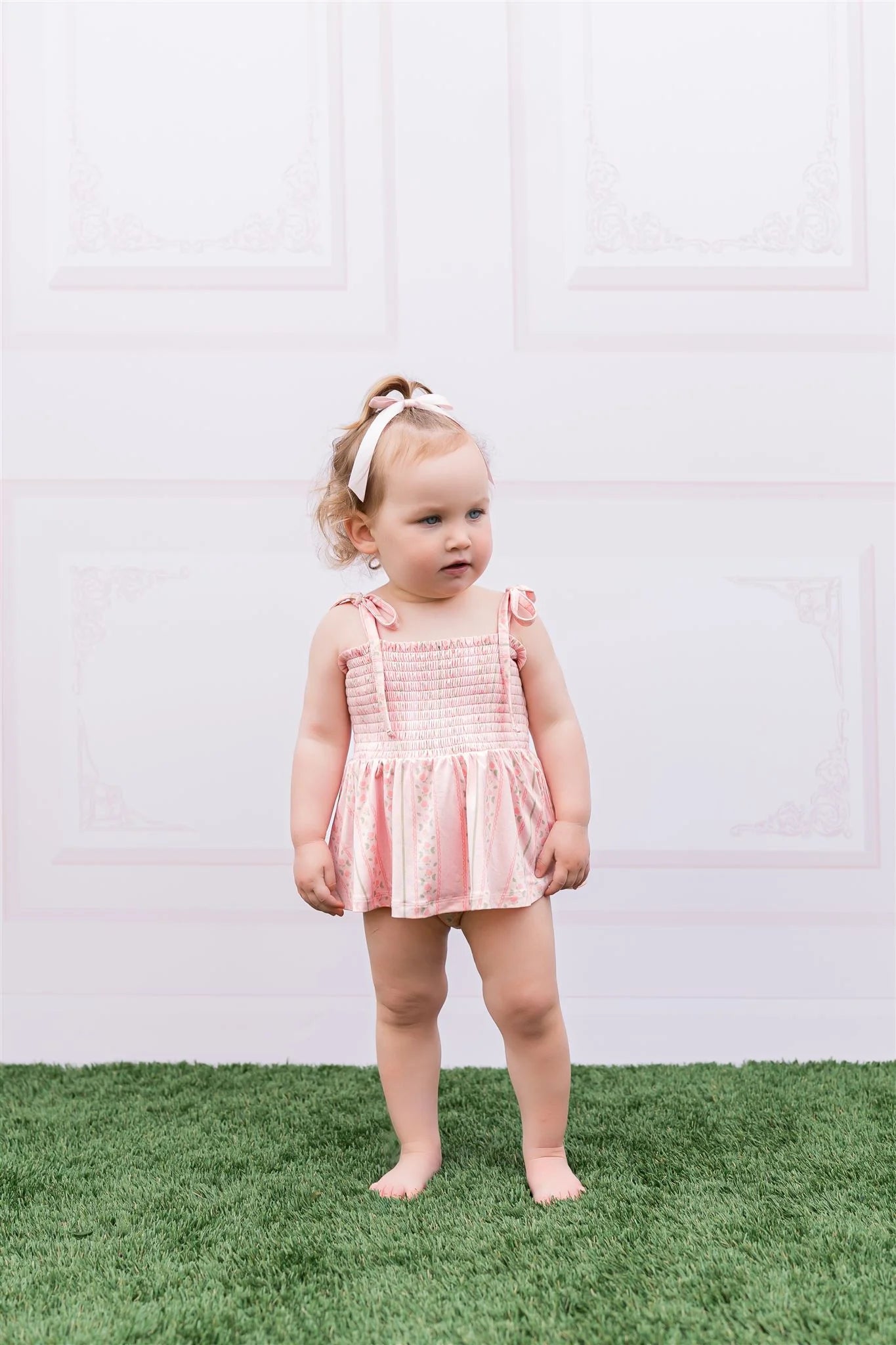 Victoria Smocked Bubble Romper