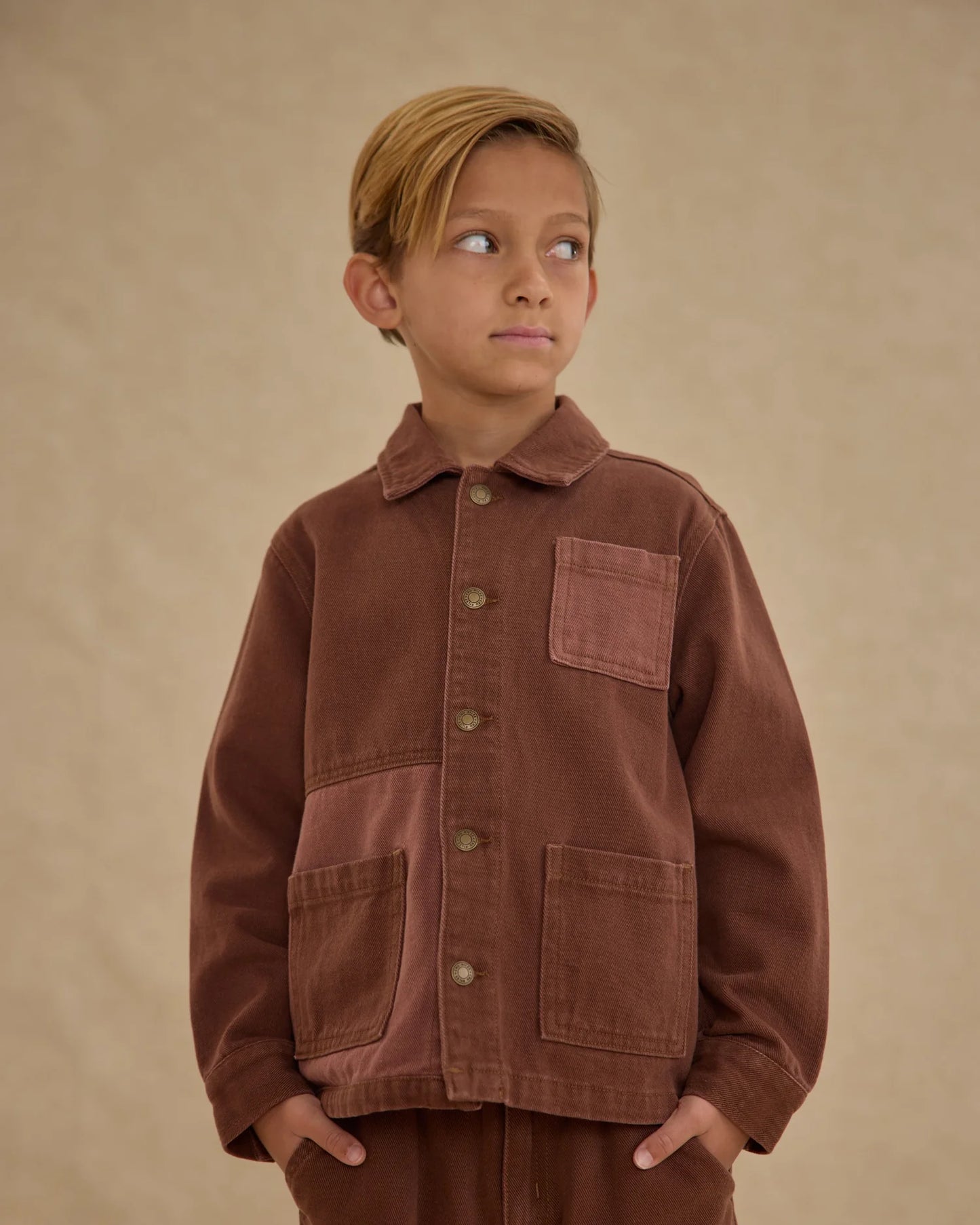 Denim Jacket || Brown