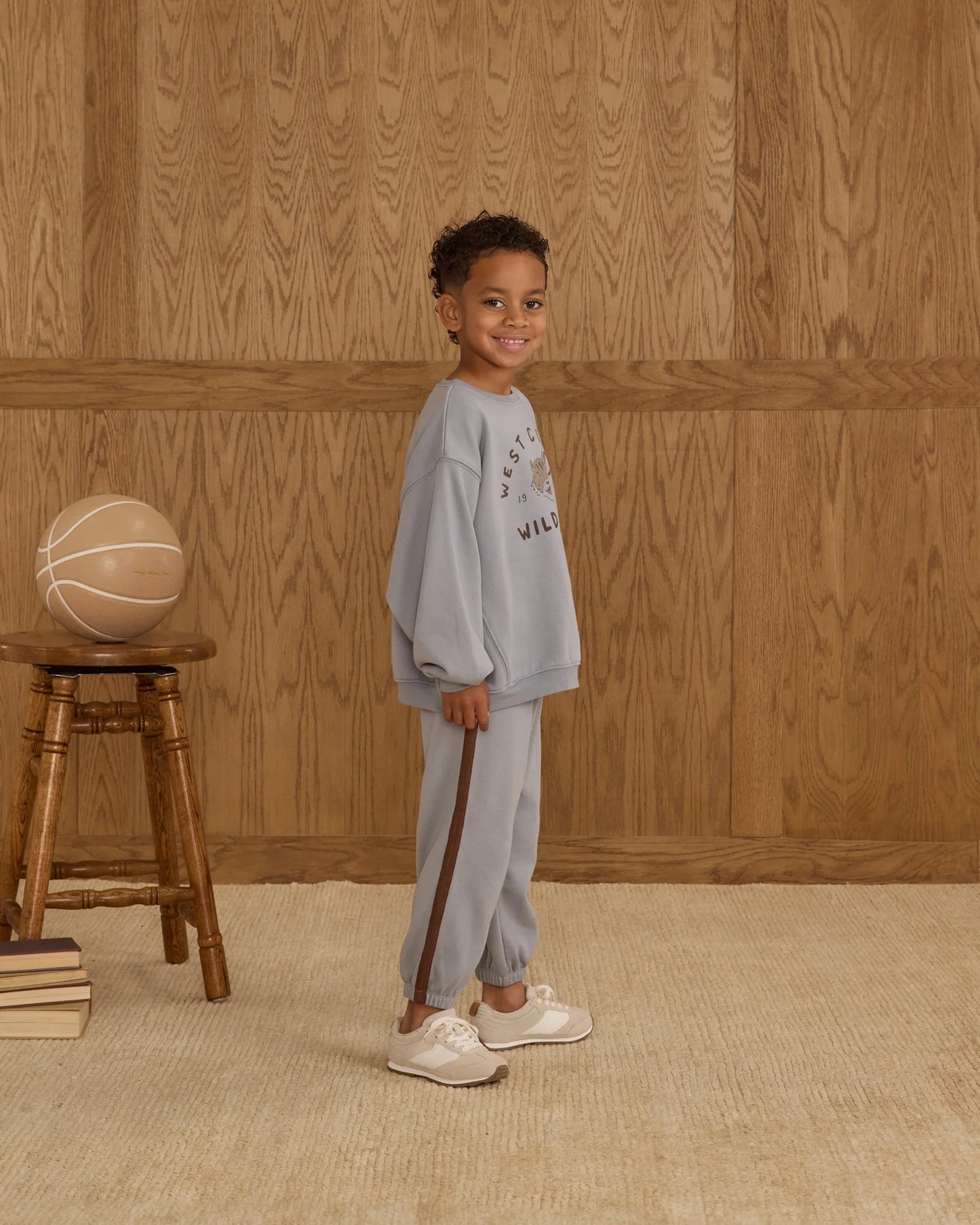 Oversized Sweatshirt + Relaxed Jogger || Dusty Blue Wildcats