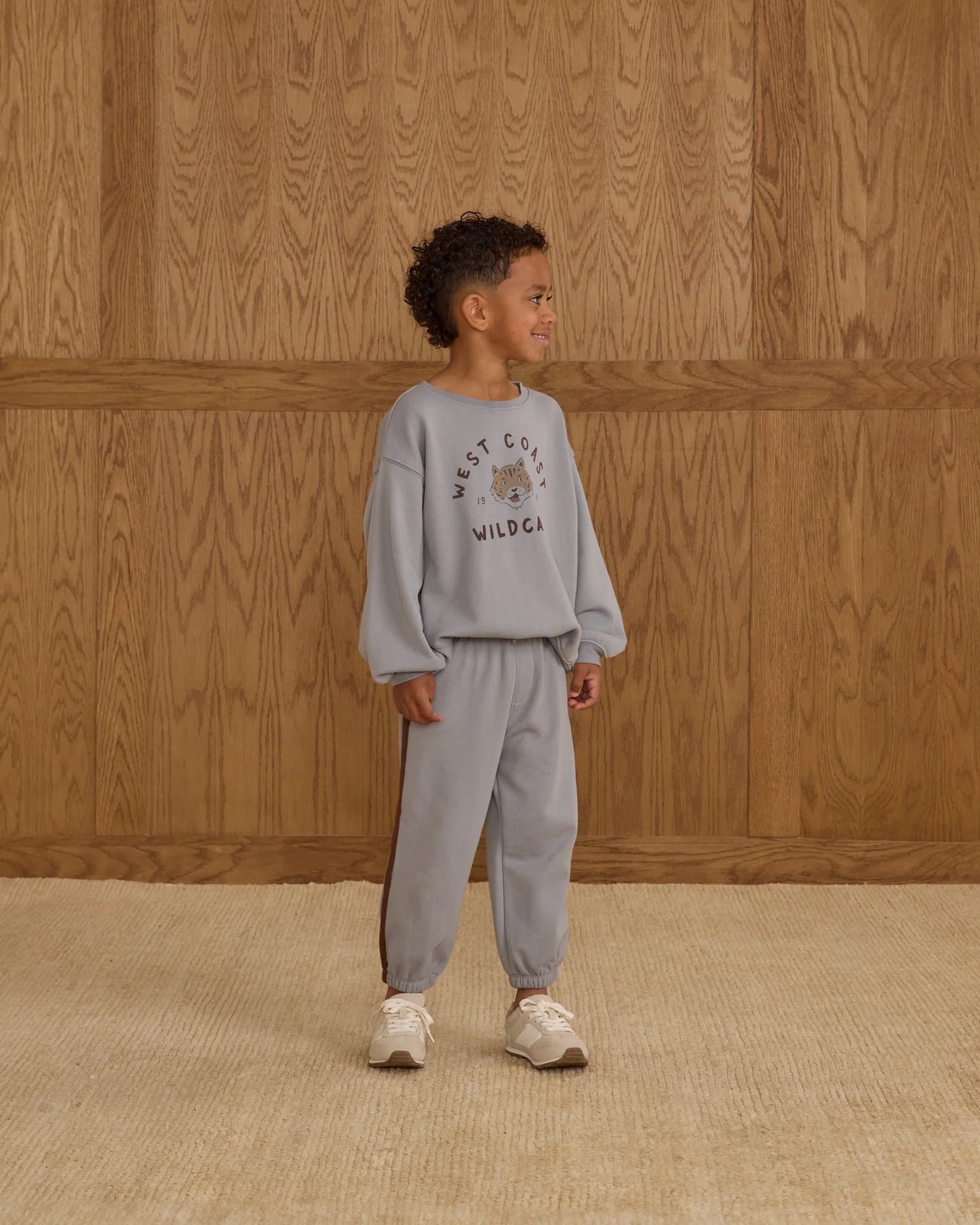 Oversized Sweatshirt + Relaxed Jogger || Dusty Blue Wildcats