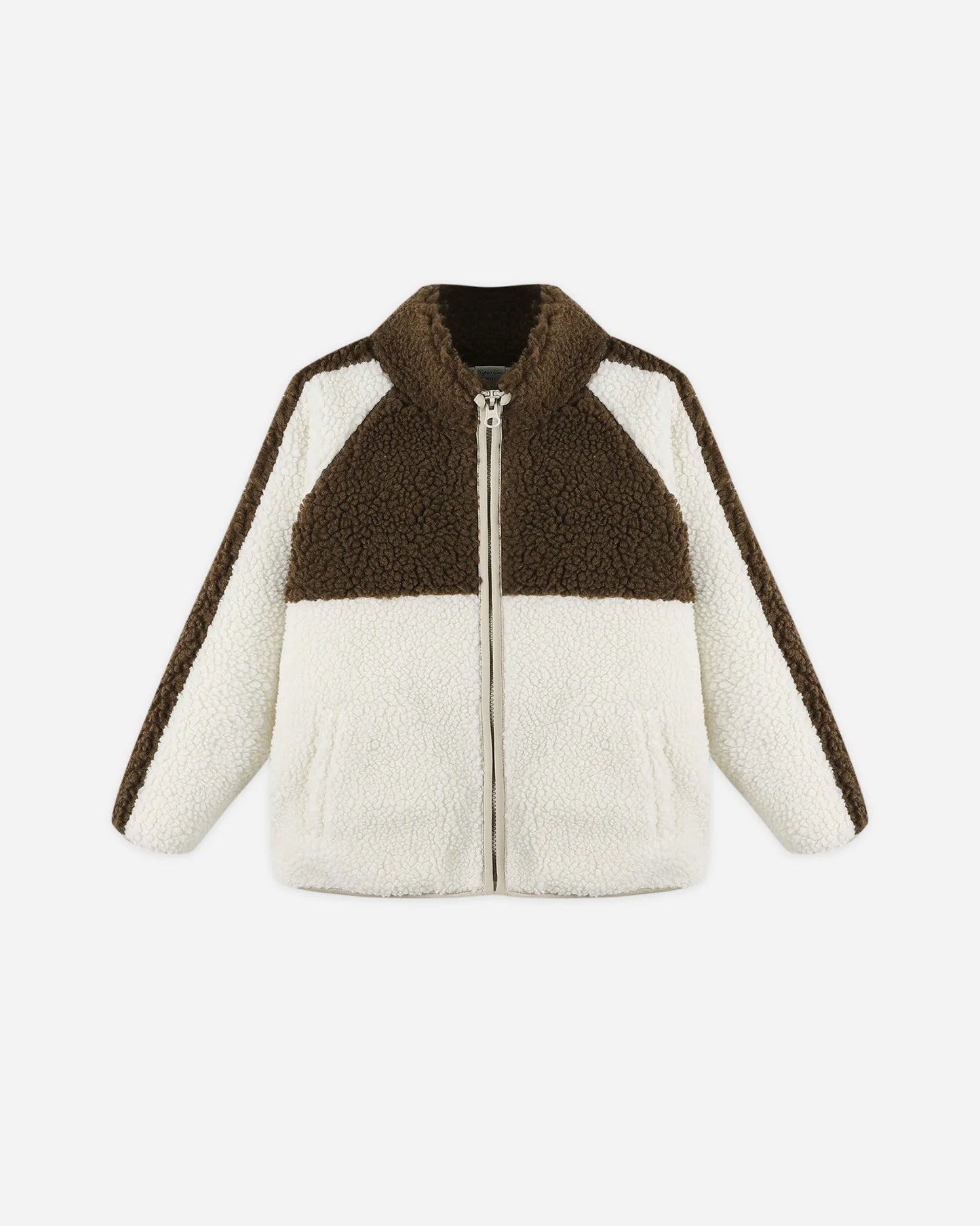 Sherpa Trails Jacket || Brown Color Block
