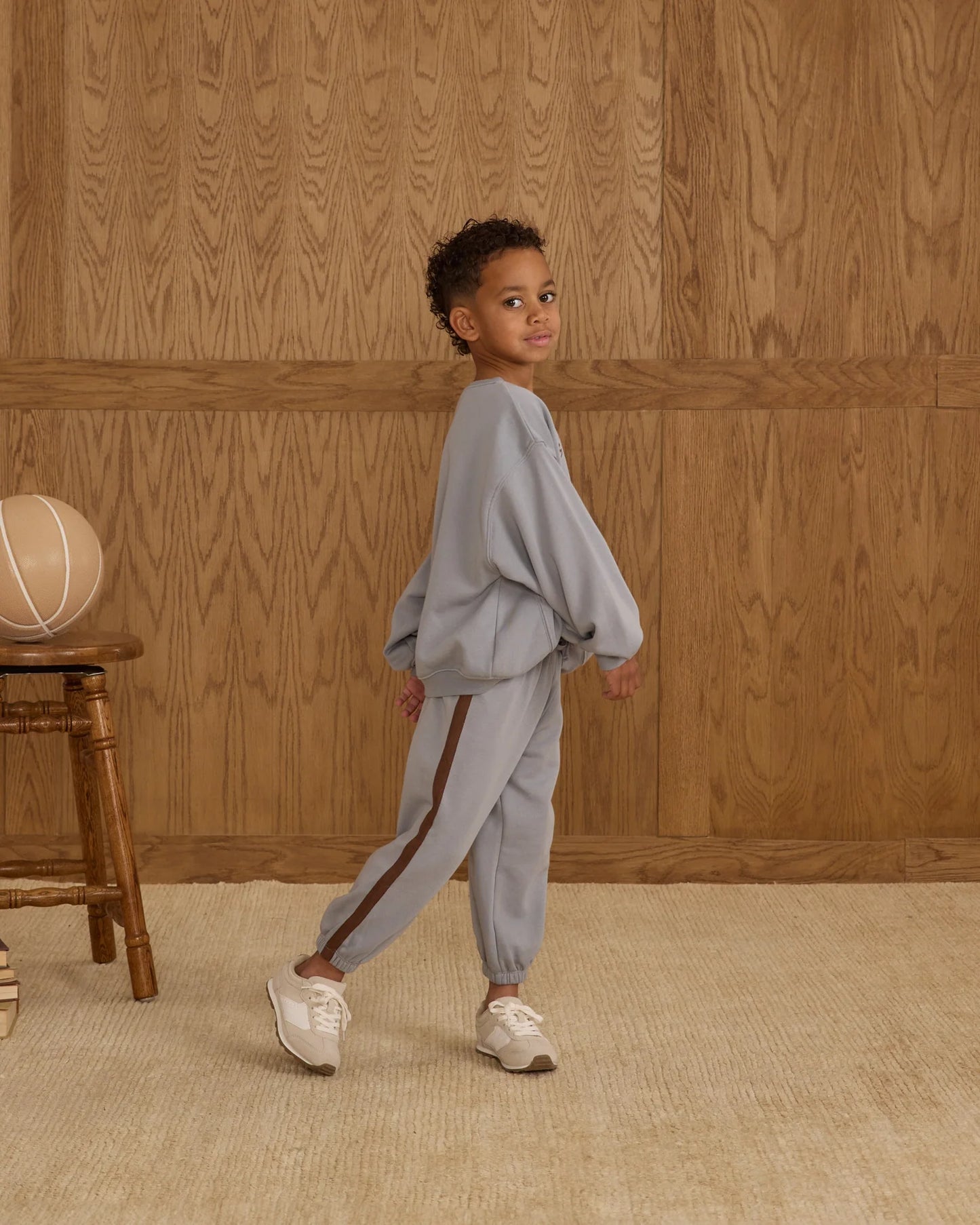 Oversized Sweatshirt + Relaxed Jogger || Dusty Blue Wildcats