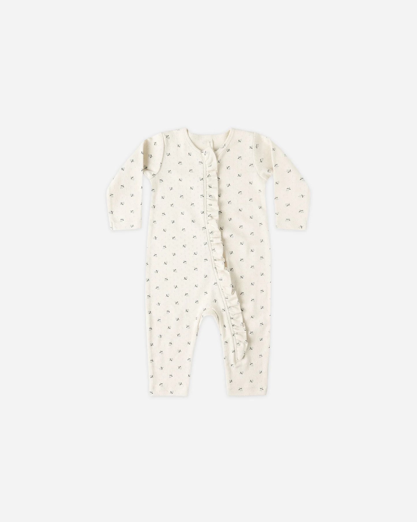 Ruffle Jumpsuit || Blue Ditsy