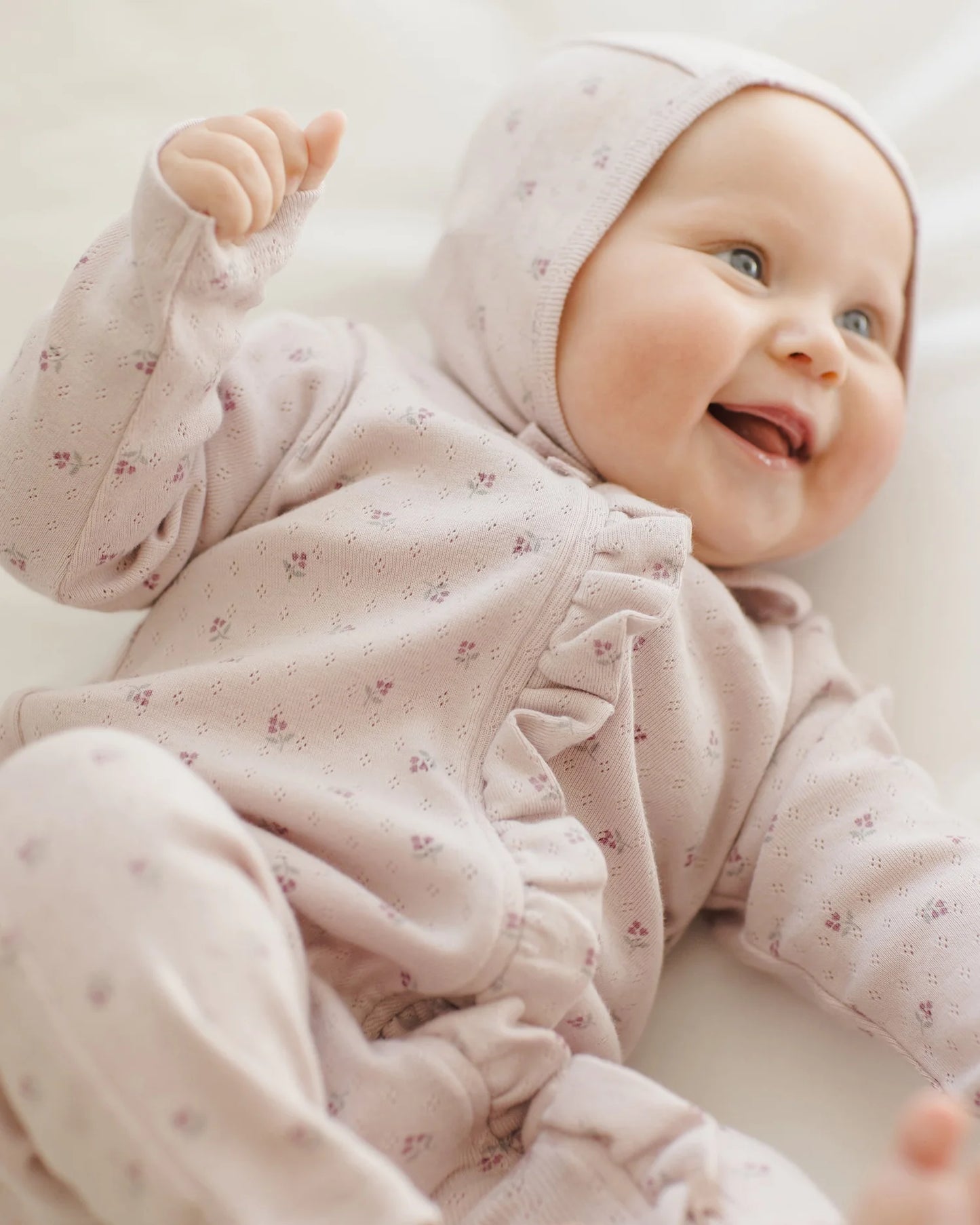 Ruffle Jumpsuit || Lilac Ditsy