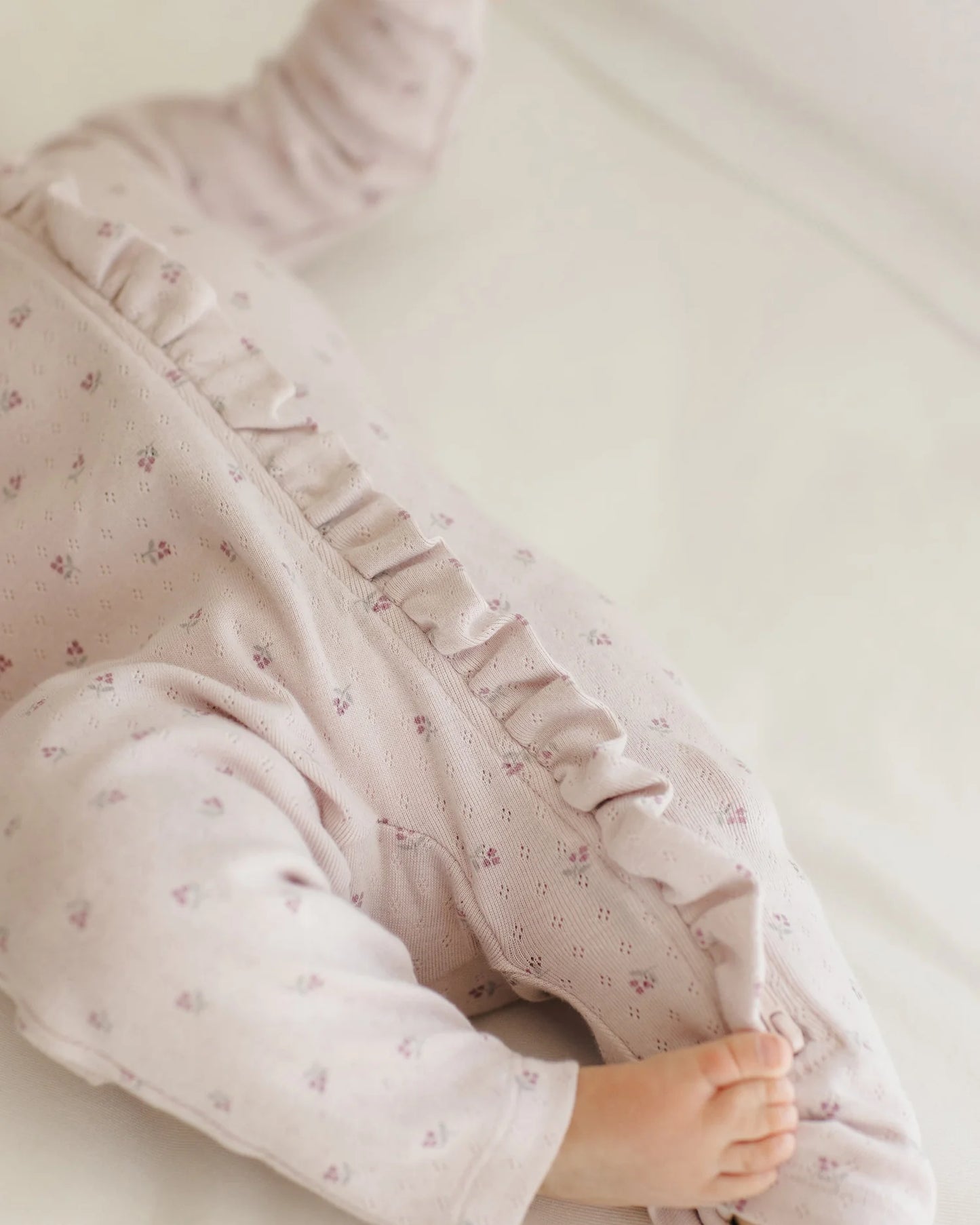 Ruffle Jumpsuit || Lilac Ditsy