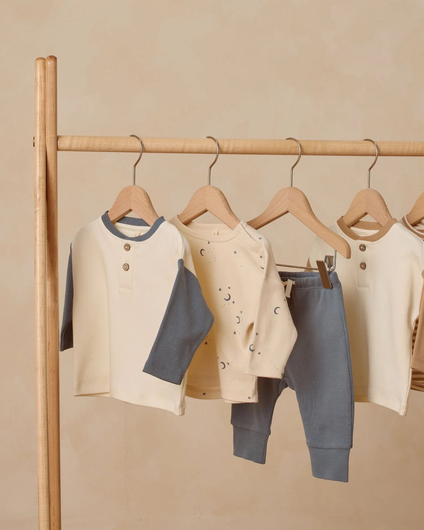 Long Sleeve Henley Tee + Pant Set || Ocean