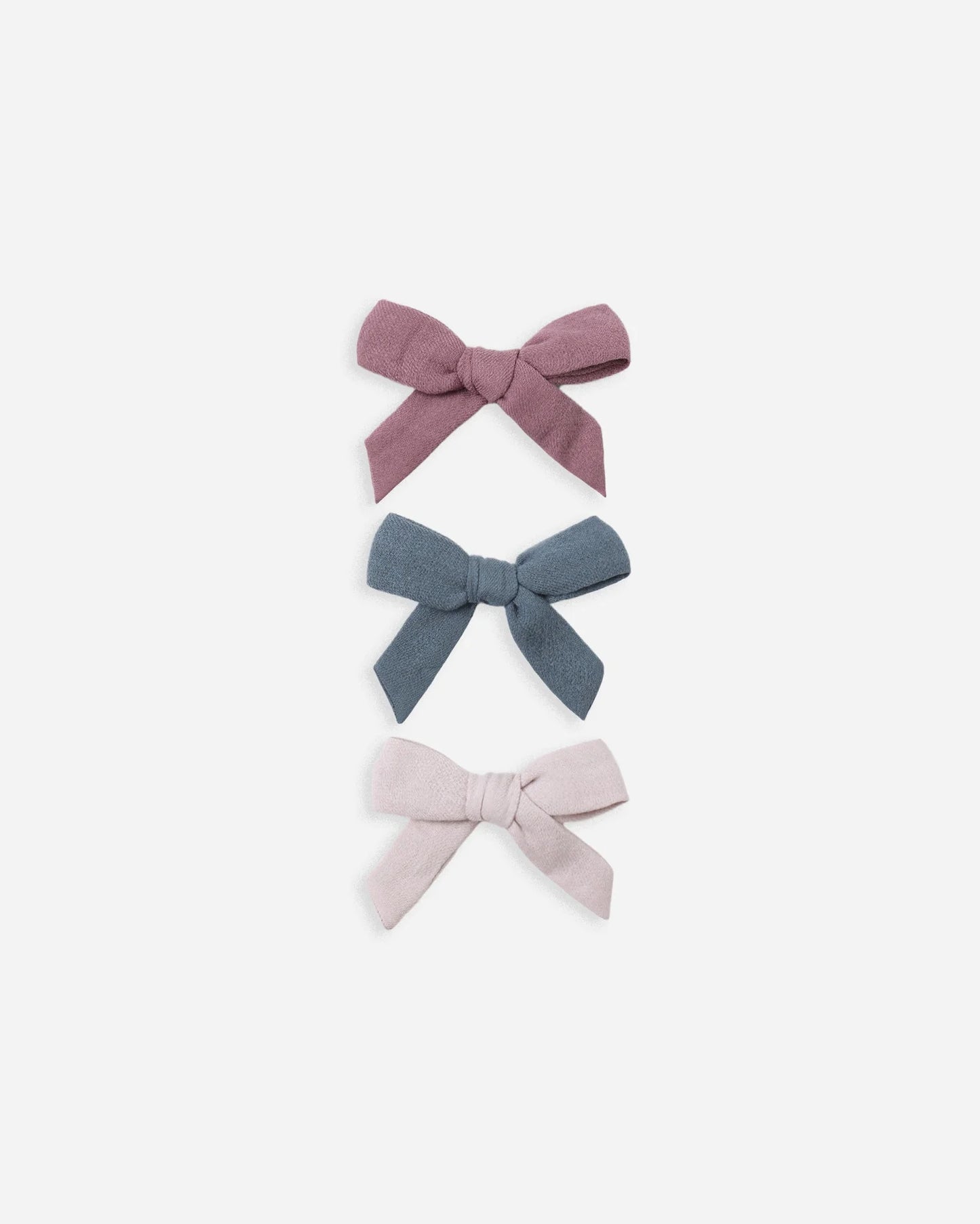 Bow W. Clip, Set Of 3 || Mulberry, Ocean, Lilac