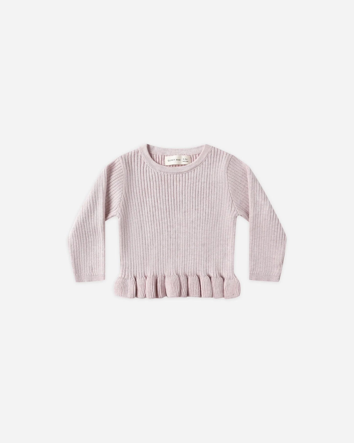 Rib Knit Peplum Top + Legging Set || Lilac